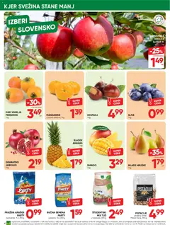 Tuš katalog akcije – veljaven od 14.10.2026 | Stran: 4 | Izdelki: Kaki, Ananas, Mandarine, Mango