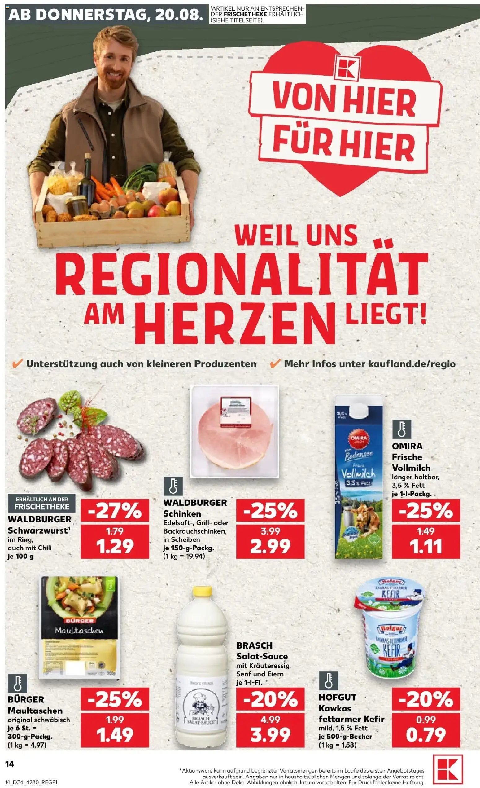 Prospekt Kaufland ab 17.08.2026 » Angebote Online zum Blättern | Seite: 25 | Produkte: Grill, Kefir, Chili, Maultaschen
