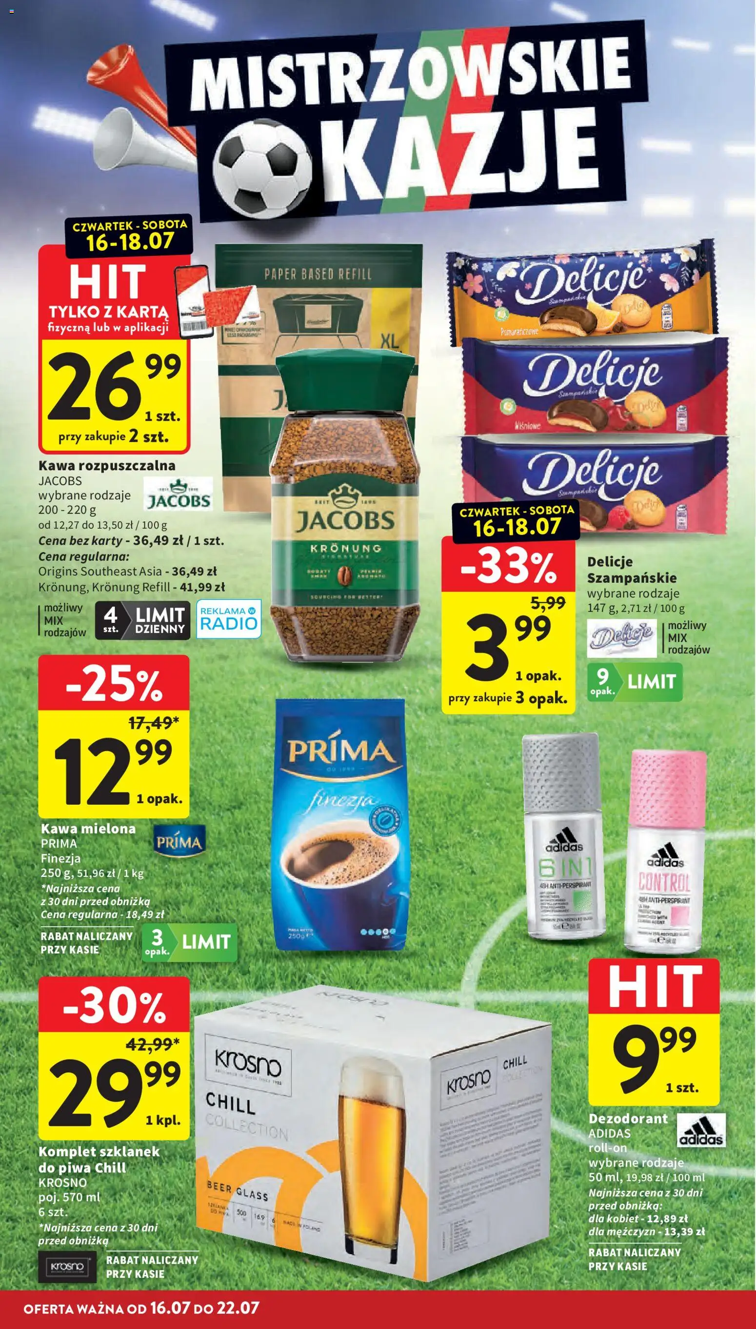 Intermarche gazetka od 16.07.2026 | Strona: 12 | Produkty: Karta, Radio, Kawa, Dezodorant
