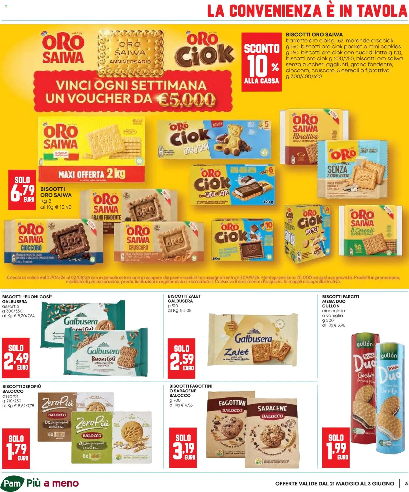 Volantino Panorama del 21.05.2026 | Pagina: 3 | Prodotti: Cioccolato, Cereali, Biscotti, Latte