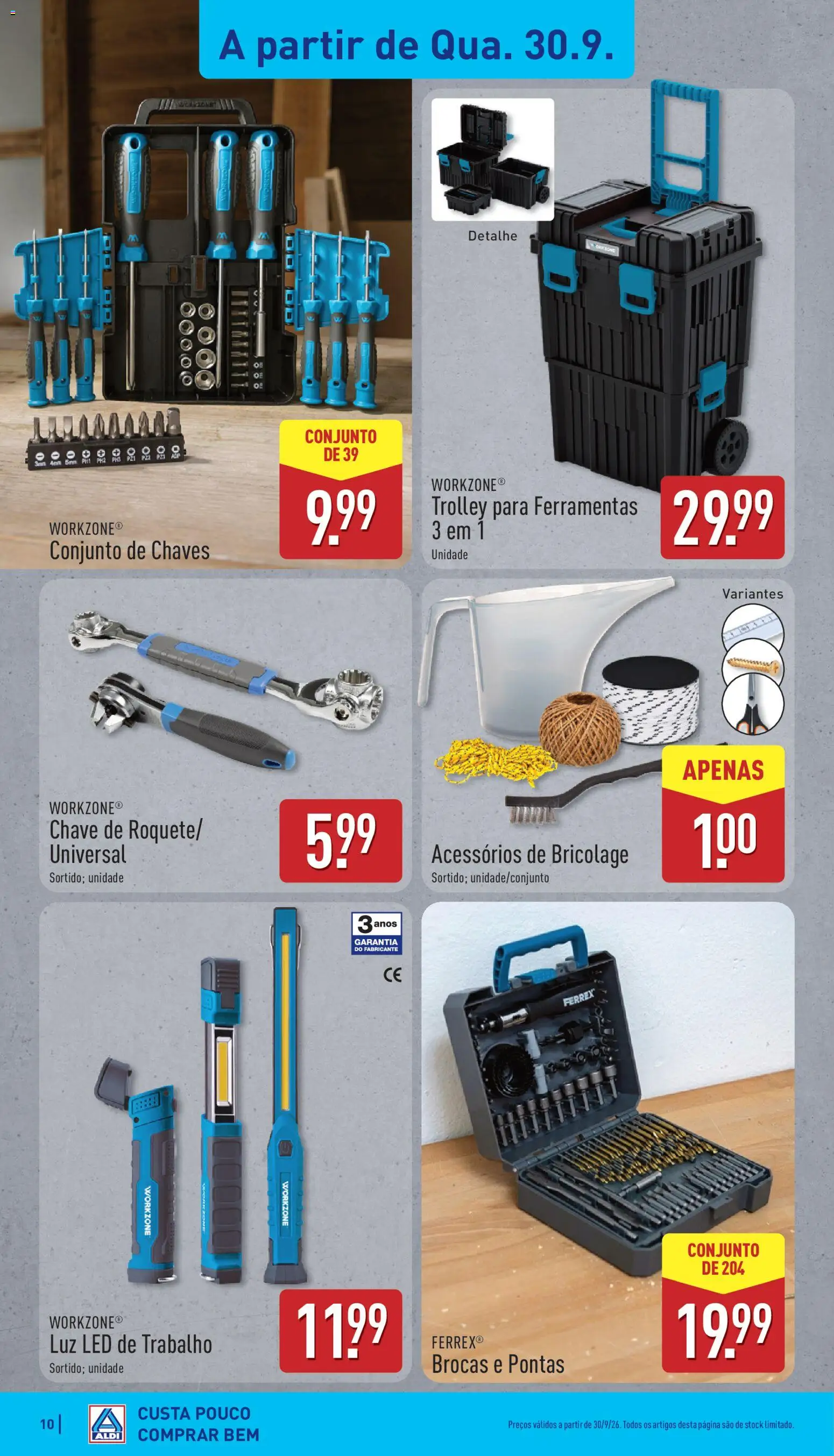 Aldi folheto │ válido de 28/09/2026 | Página: 10 | Produtos: Luz LED, Ferramentas