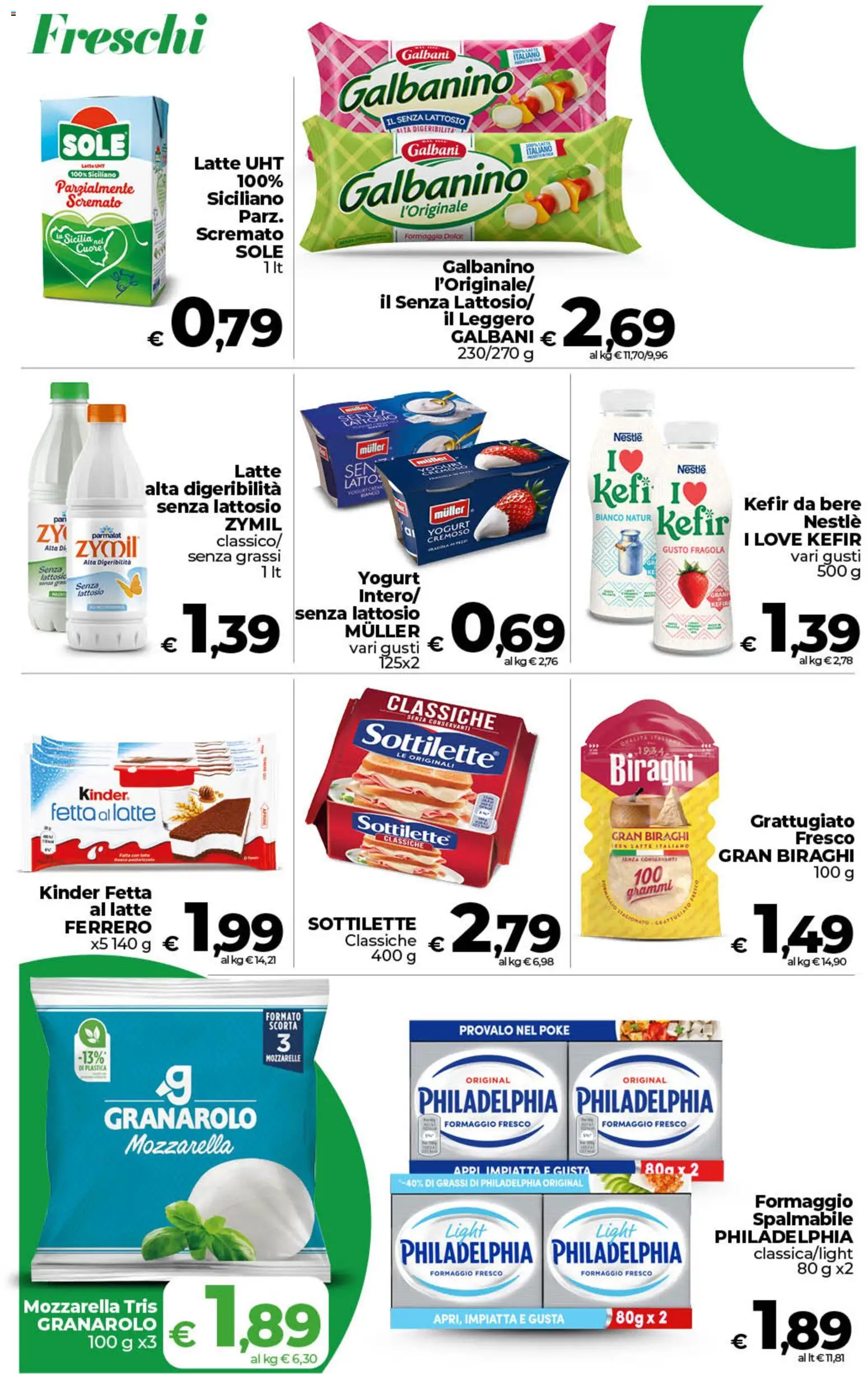 Volantino COOP del 09.06.2026 | Pagina: 6 | Prodotti: Yogurt senza lattosio, Yogurt, Mozzarella, Latte
