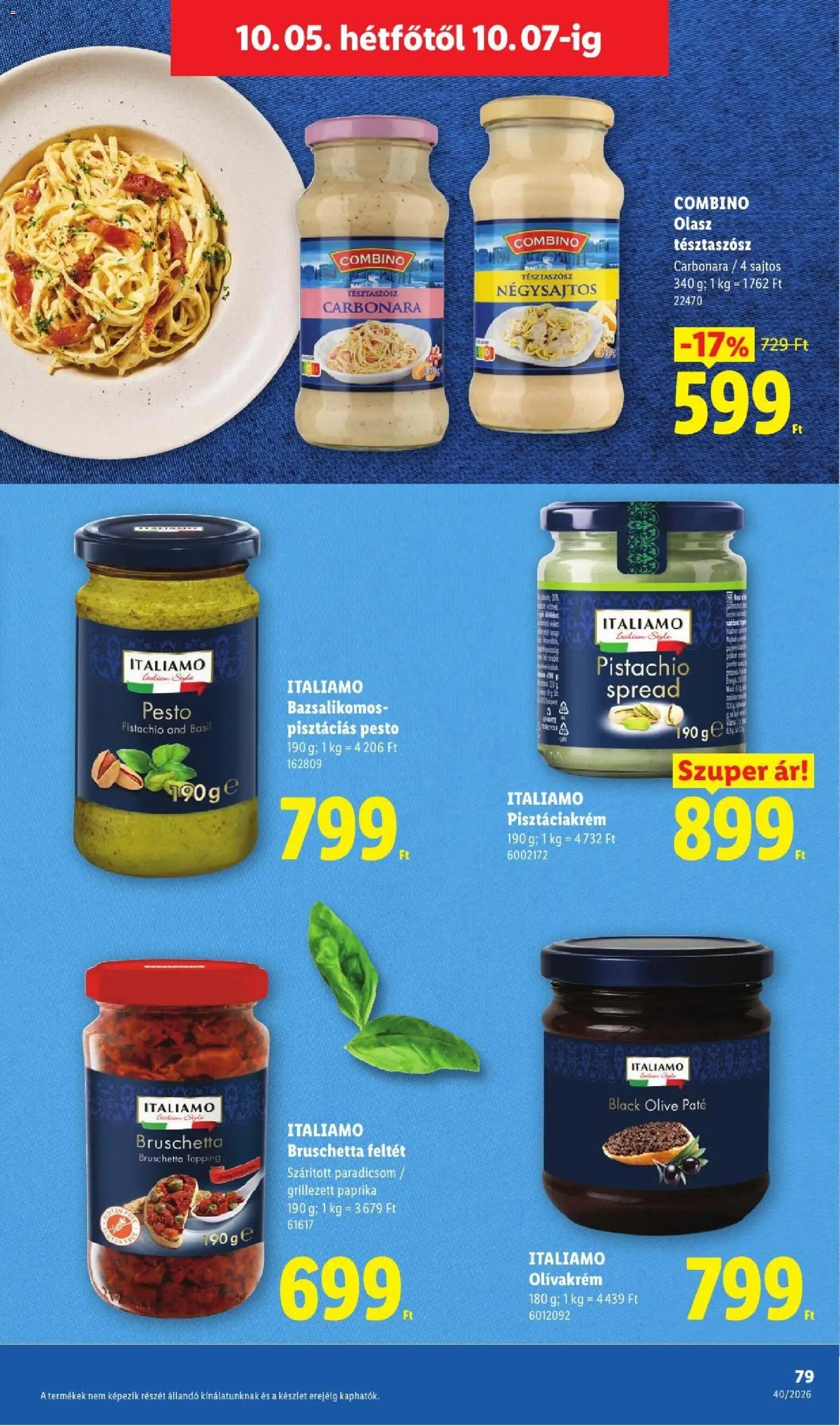 Lidl akciós ujság - amely érvényes a következő dátumtól: 2026.10.01. | Oldal: 79