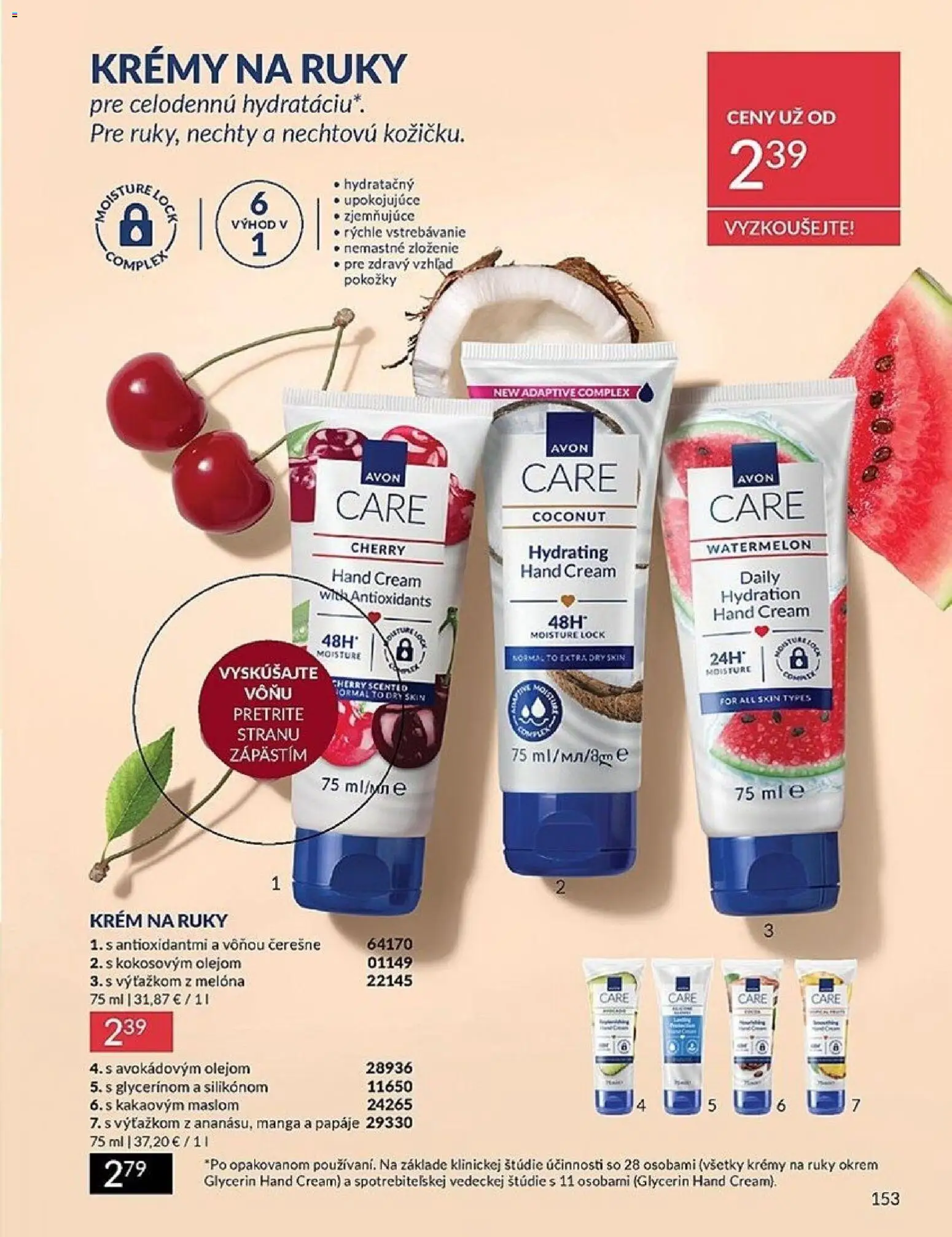 Nové Avon akcie – leták je platný od 01.05.2026 | Strana: 153 | Produkty: Krém na ruky, Krém, Čerešne