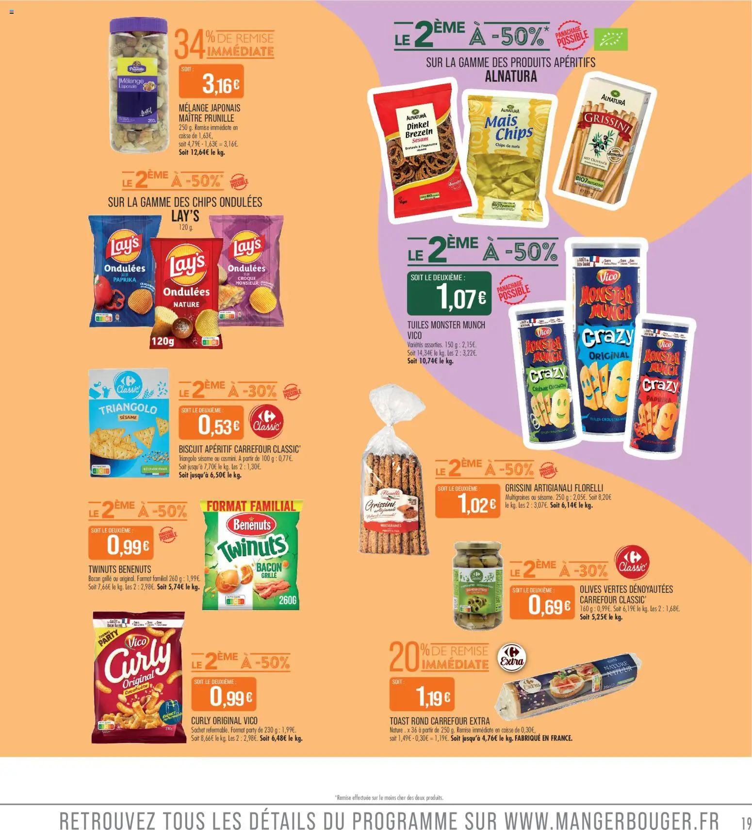 {H1} | Page: 19 | Produits: Paprika, Olives, Chips, Bretzels