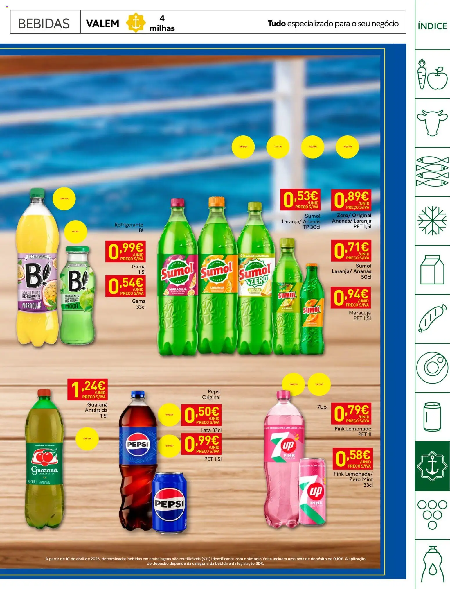 Recheio folheto Horeca │ válido de 27/10/2026 | Página: 21 | Produtos: Bebidas, Ananás, Maça, Lima