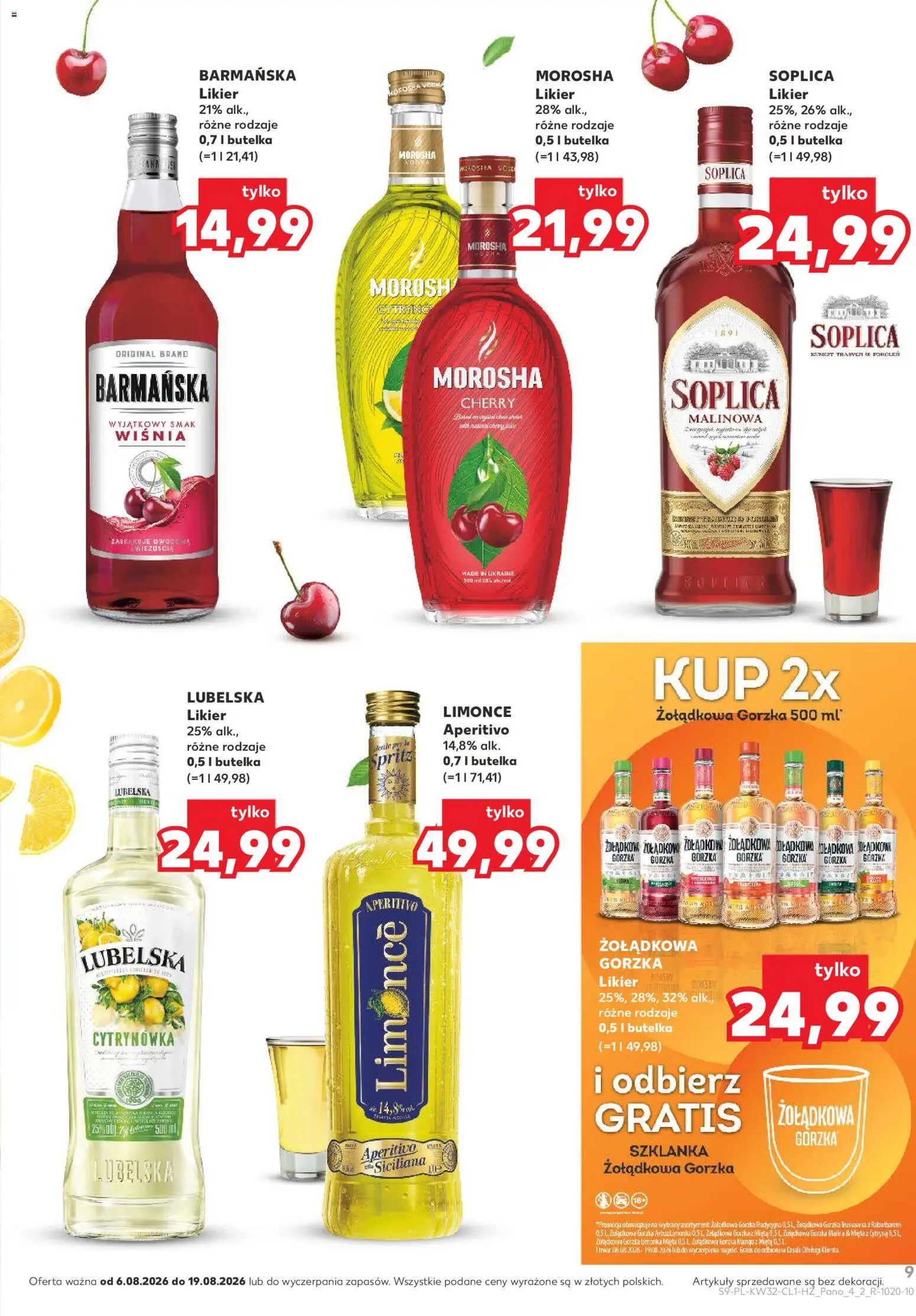 Kaufland Polsko leták - Barek od 06.08.2026 | Strana: 9 | Produkty: Mango, Vodka, Spritz, Aperitivo