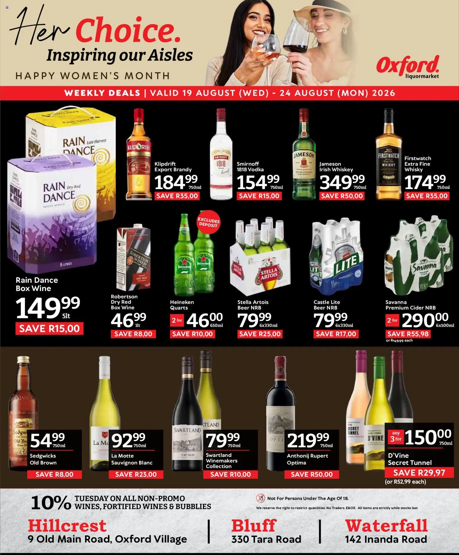 New Oxford Freshmarket catalogue – valid from 19/08/2026 | Page: 16 | Products: Cider, Wine, Vodka, Whiskey