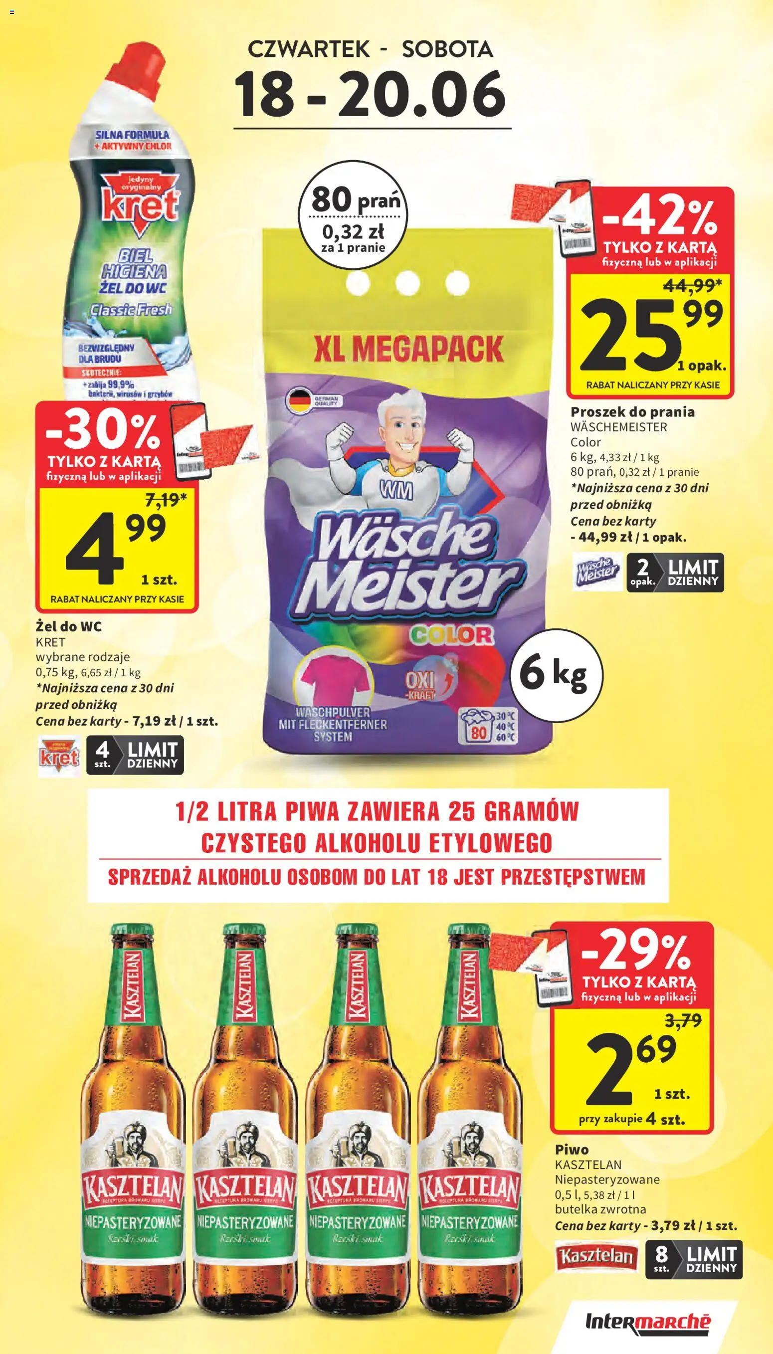Intermarche gazetka od 18.06.2026 | Strona: 5 | Produkty: Karta, Piwo, Proszek do prania