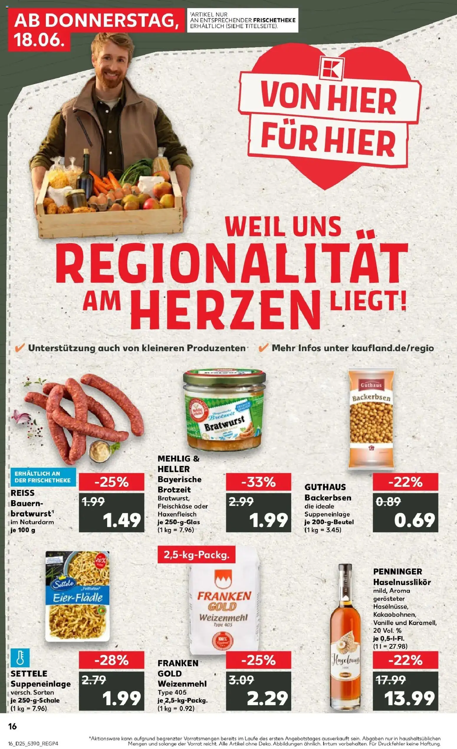 Kaufland Prospekt Rothenburg Ob Der Tauber – gültig ab 15.06.2026 | Seite: 1 | Produkte: Bratwurst, Weizenmehl