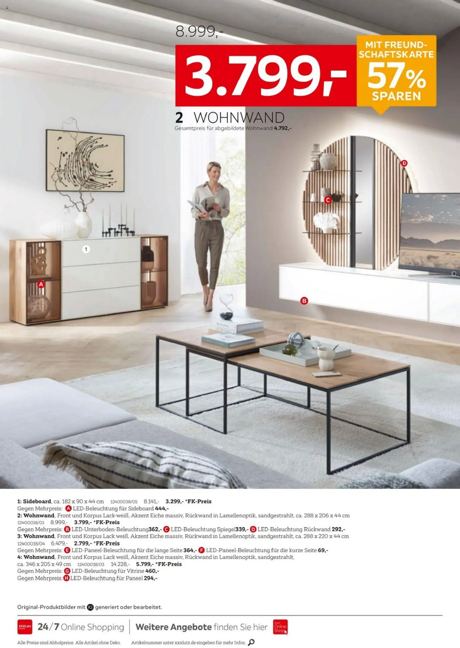 XXXLutz Bis zu 61% auf Massivholzmöbel – gültig ab 03.10.2026 | Seite: 5 | Produkte: Sideboard, Wohnwand, Vitrine