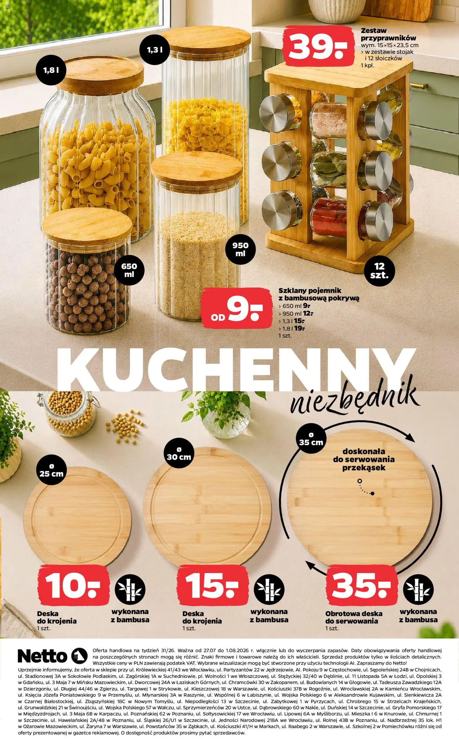Netto gazetka od poniedziałku NonFood od 27.07.2026 | Strona: 3 | Produkty: Deska do krojenia