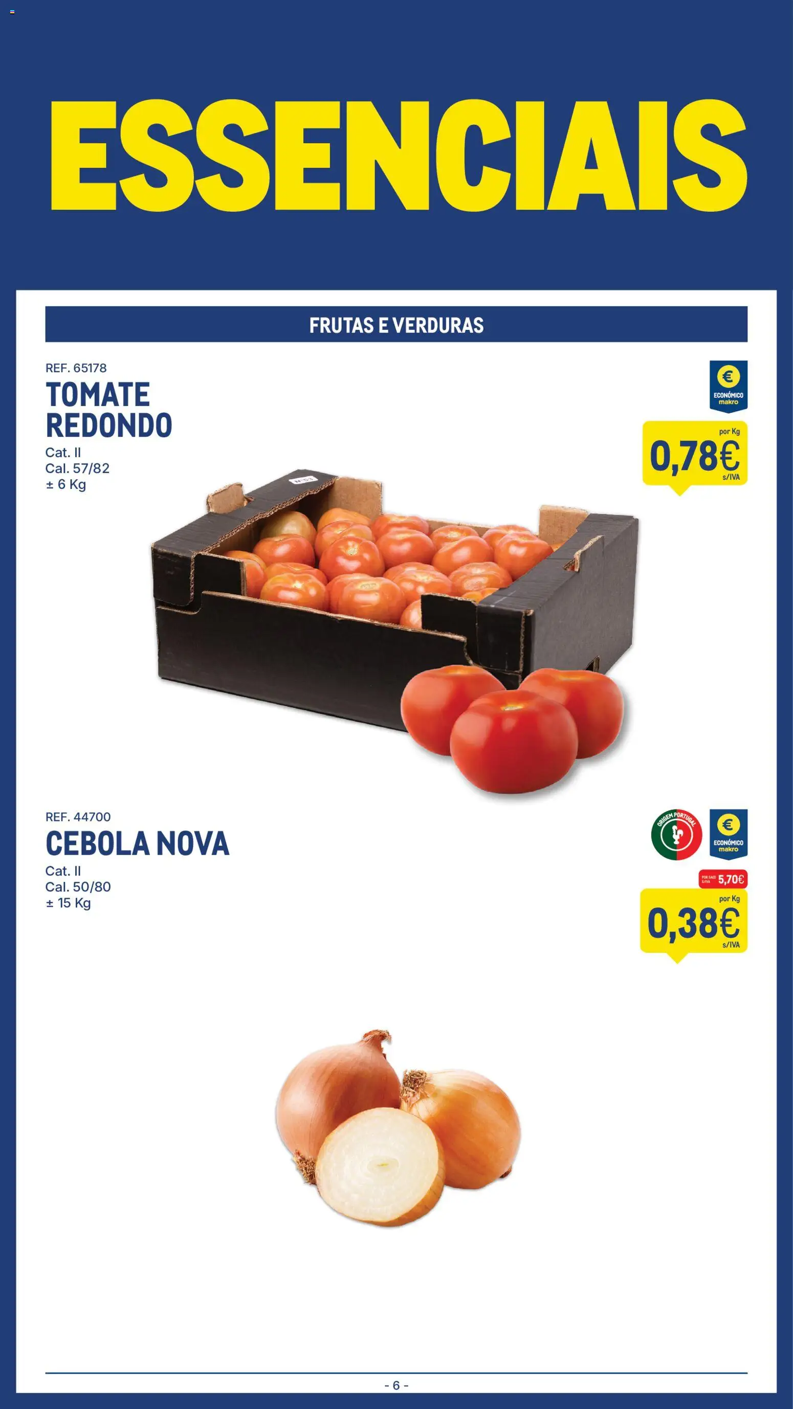 Makro folheto │ válido de 09.06.2026 | Página: 6 | Produtos: Cebola, Tomate