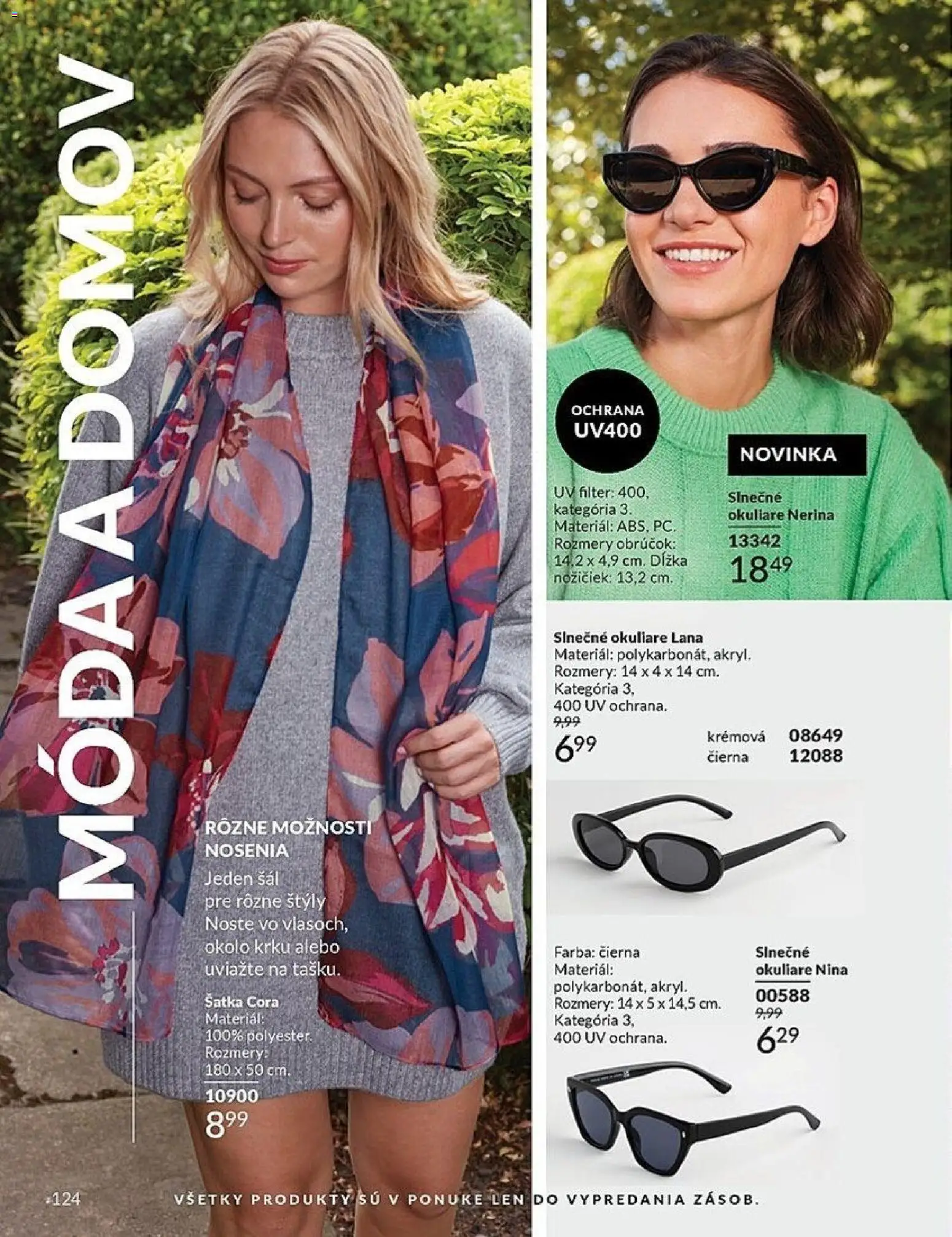 Nové Avon akcie – leták je platný od 01.03.2026 | Strana: 124 | Produkty: PC, Šál, Šatka, Okuliare