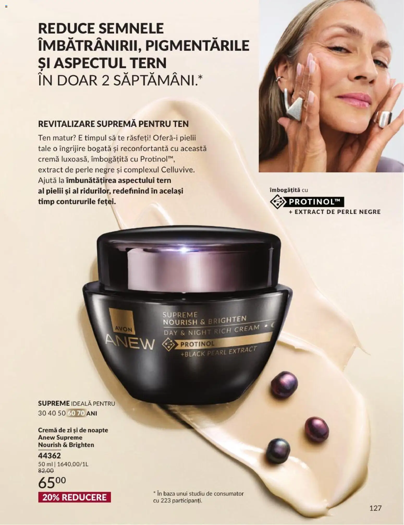 Noul catalog Avon – valabil de la 01.09.2026 | Pagină: 127 | Produse: Cremă de zi, Perle, Cremă, Black