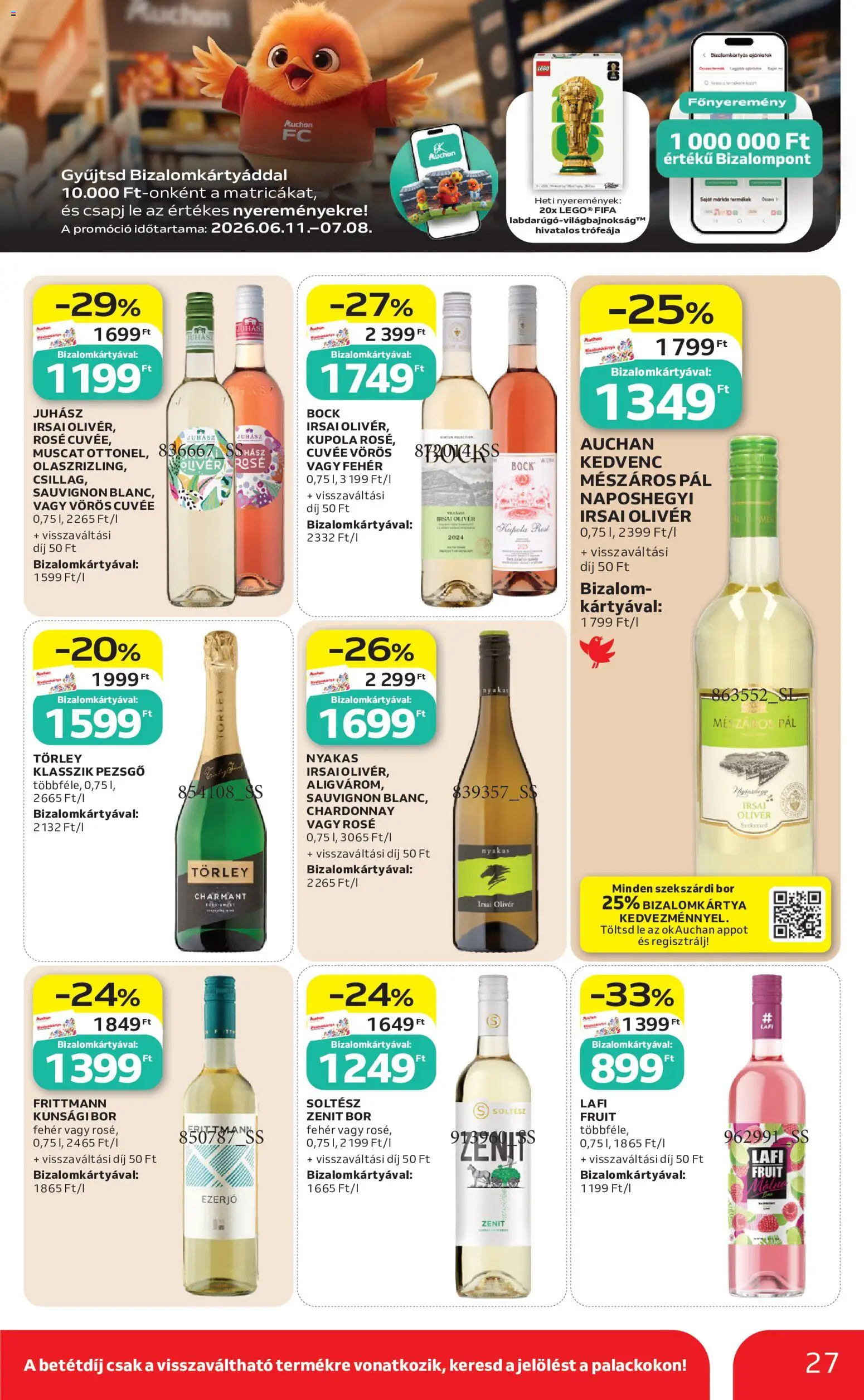 Auchan akciós ujság - amely érvényes a következő dátumtól: 2026.06.25. | Oldal: 27