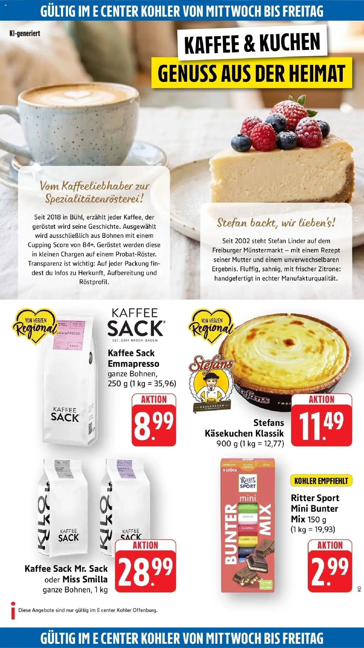 Edeka Prospekt Offenburg – gültig ab 28.09.2026 | Seite: 56 | Produkte: Joghurt, Kaffee, Ritter sport, Zitrone