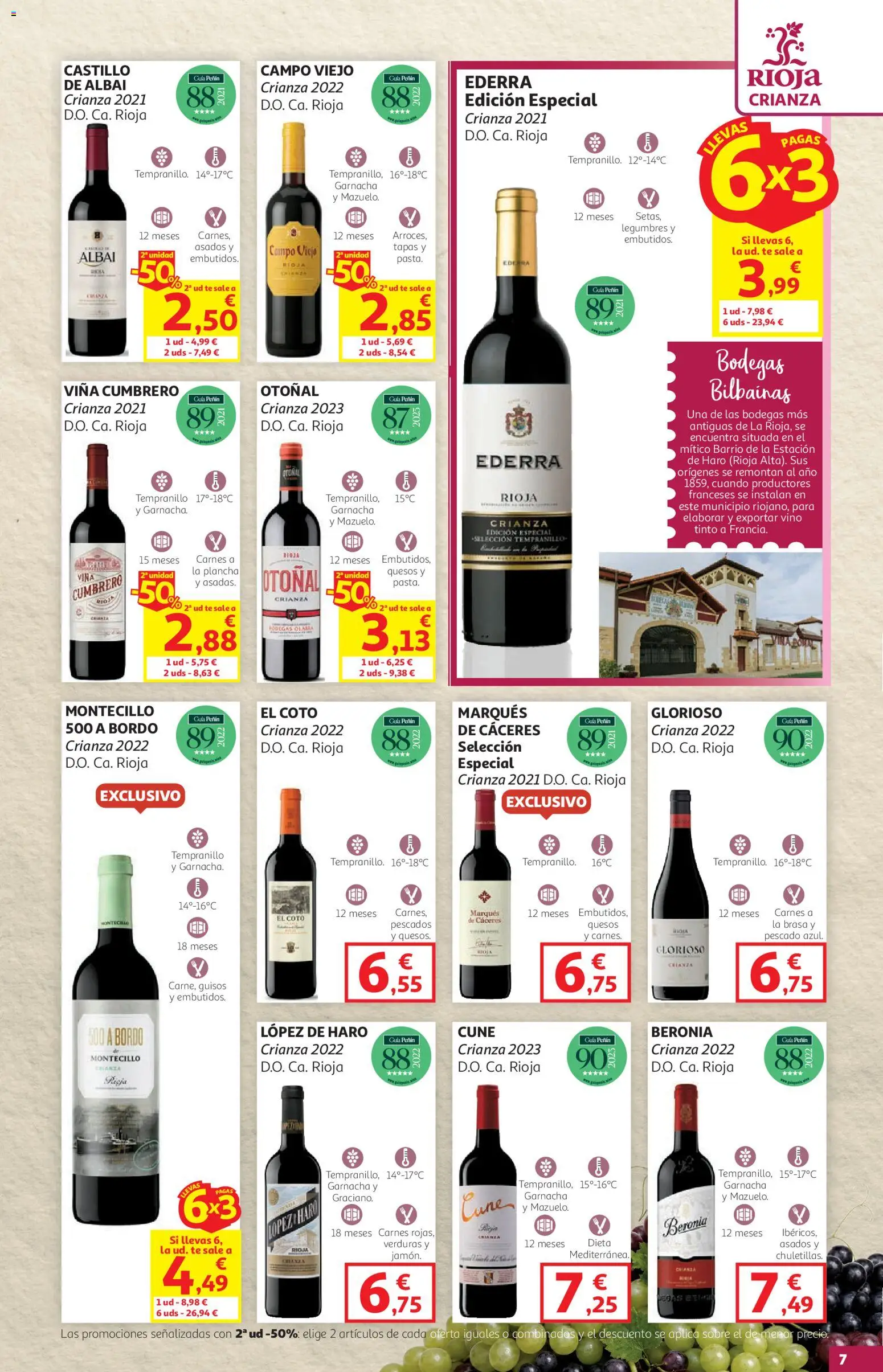 Alcampo - HG Aragon │ válido desde el 08/10/2026 | Página: 7 | Productos: Verduras, Vino, Pescado, Plancha