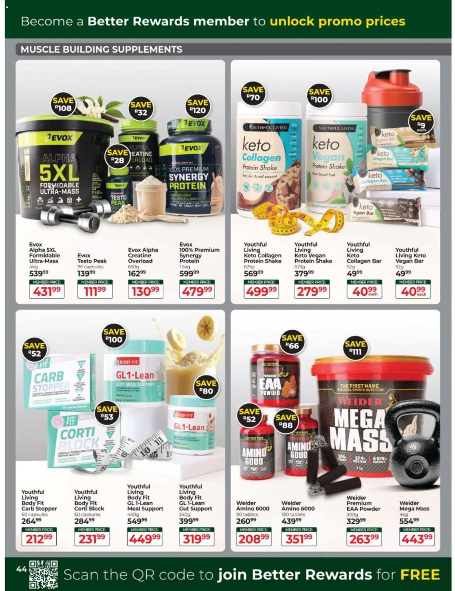 New Dis-Chem catalogue – valid from 15/09/2026 | Page: 44 | Products: Protein, Powder, Supplements