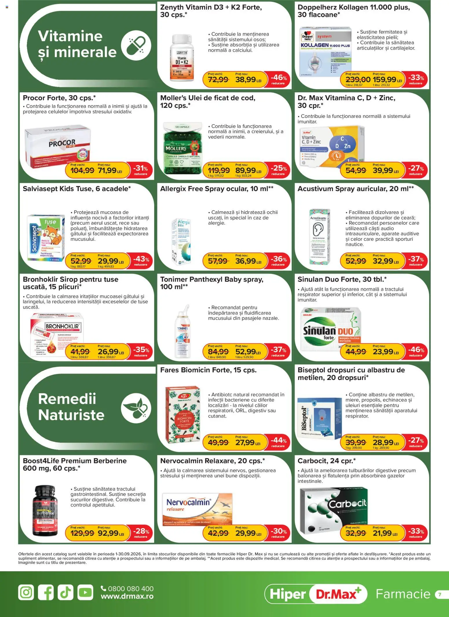 Noul catalog Dr.Max – valabil de la 01.09.2026 | Pagină: 7 | Produse: Baby, Premium, Audio, Ulei