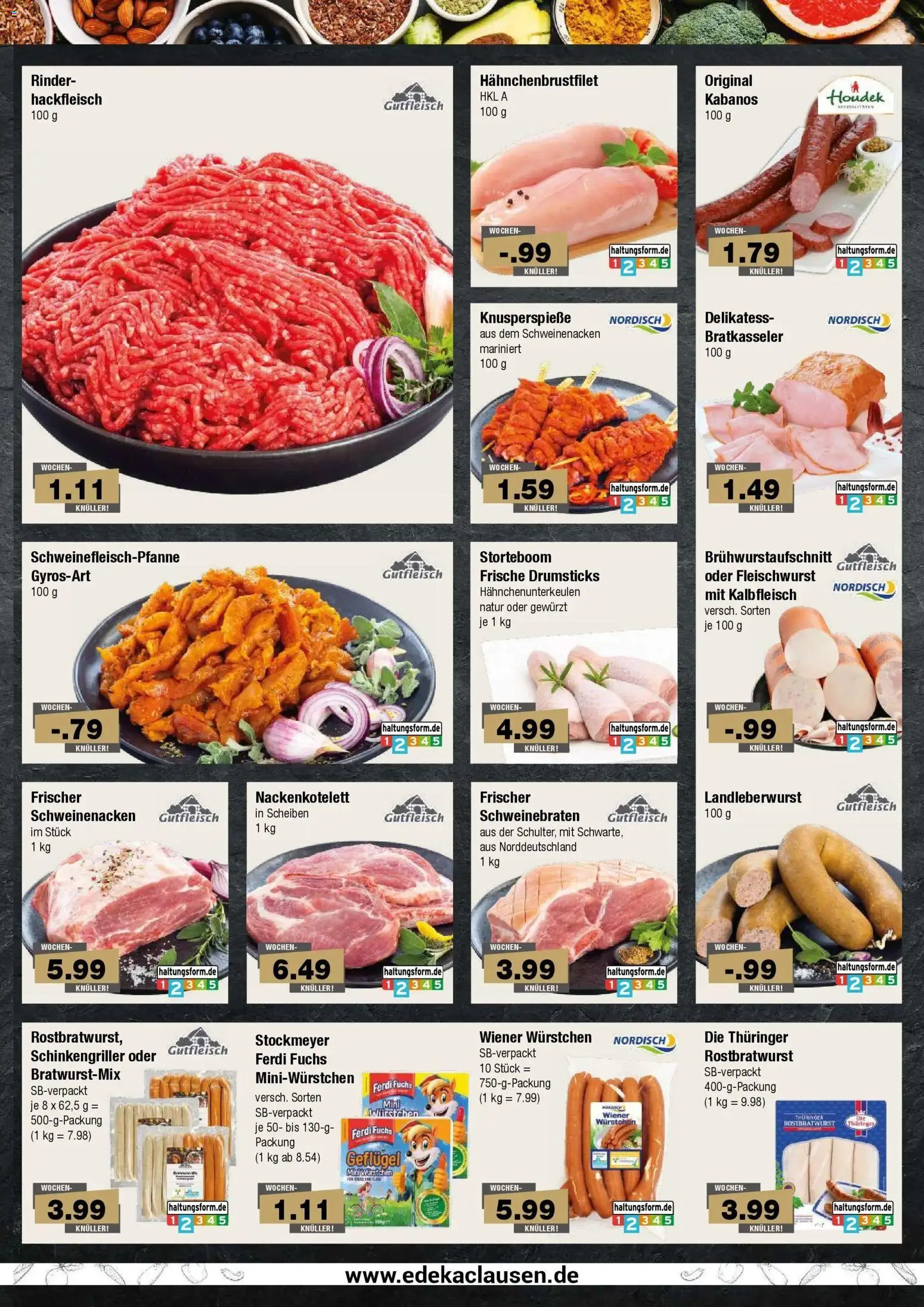 Edeka Prospekt Hamburg (ab 17.08.2026) » Angebote Online | Seite: 3 | Produkte: Wiener wurstchen, Schweinenacken, Hackfleisch