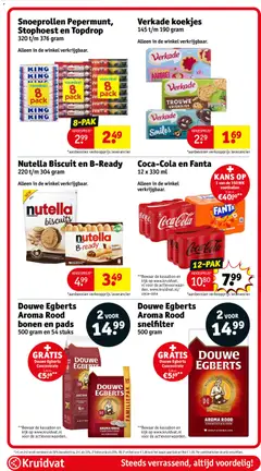 Coca-Cola en Fanta, 12 x 330 ml - Voorbeeld van een folder van Kruidvat, geldig van 09.06.2026 | Pagina: 104 | Producten: Kan, Pepermunt, Pads, Aardbei