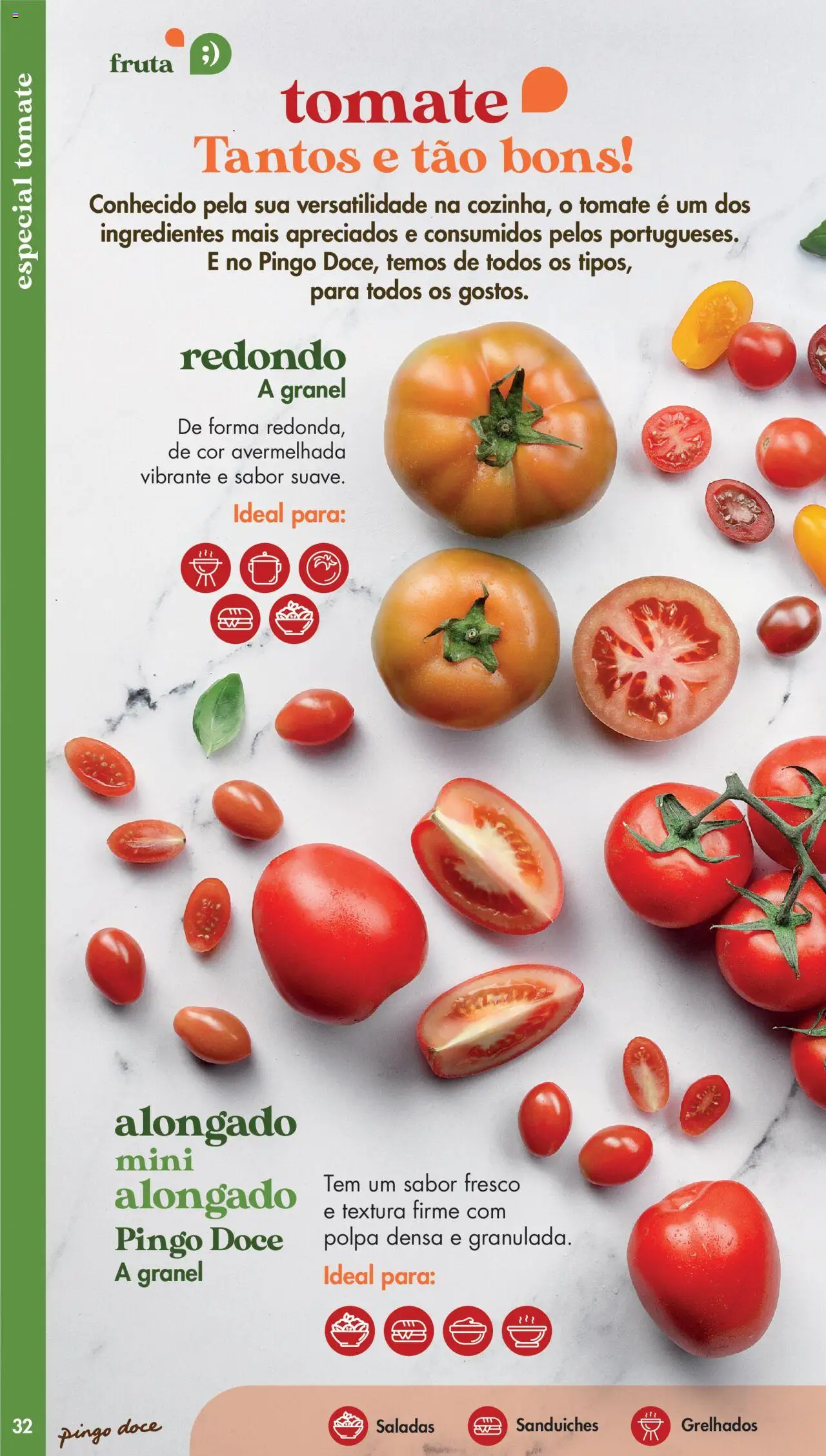 Pingo Doce - Catálogo Fruta e Legumes │ válido de 20.05.2025 | Página: 32 | Produtos: Saladas, Tomate