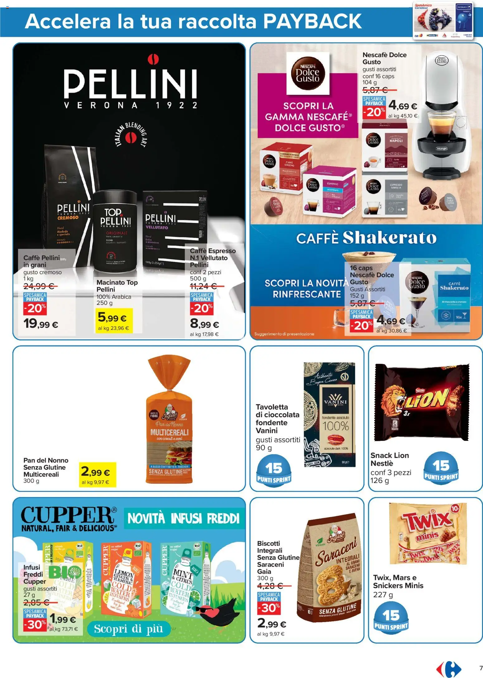 Volantino Carrefour del 06/08/2026 | Pagina: 7 | Prodotti: Vegan, Caffè, Basso, Macinato