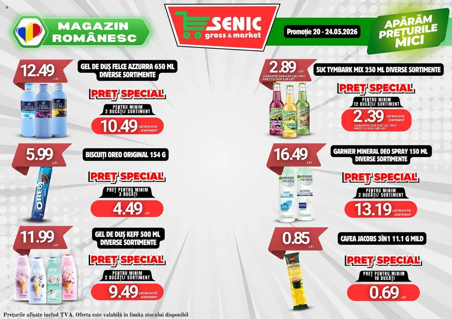 Noul catalog Senic – valabil de la 18.05.2026 | Pagină: 5 | Produse: Mici, Cafea, Suc, Biscuiți
