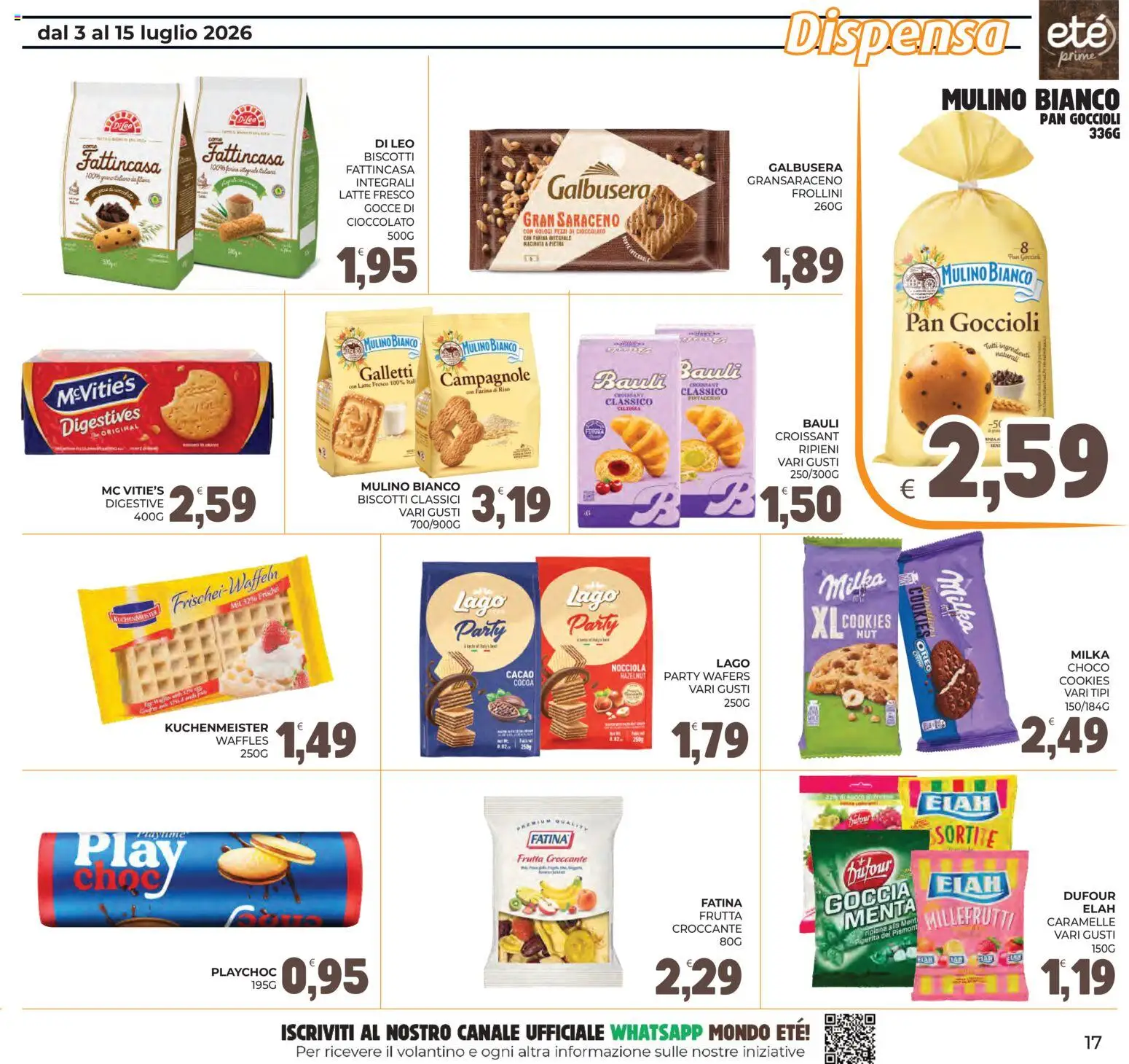 Volantino Eté del 03/07/2026 | Pagina: 17 | Prodotti: Cioccolato, The, Cacao, Frollini