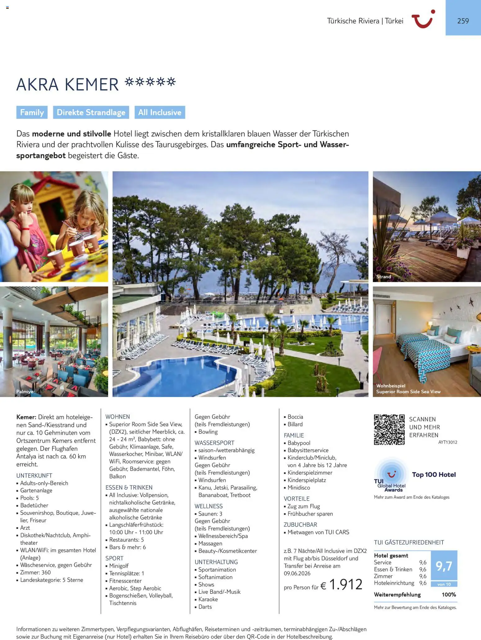 TUI Prospekt Südeuropa & Nordafrika 2026/27 – gültig ab 03.03.2026 | Seite: 259 | Produkte: Top, Babybett, Wasser, Uhr