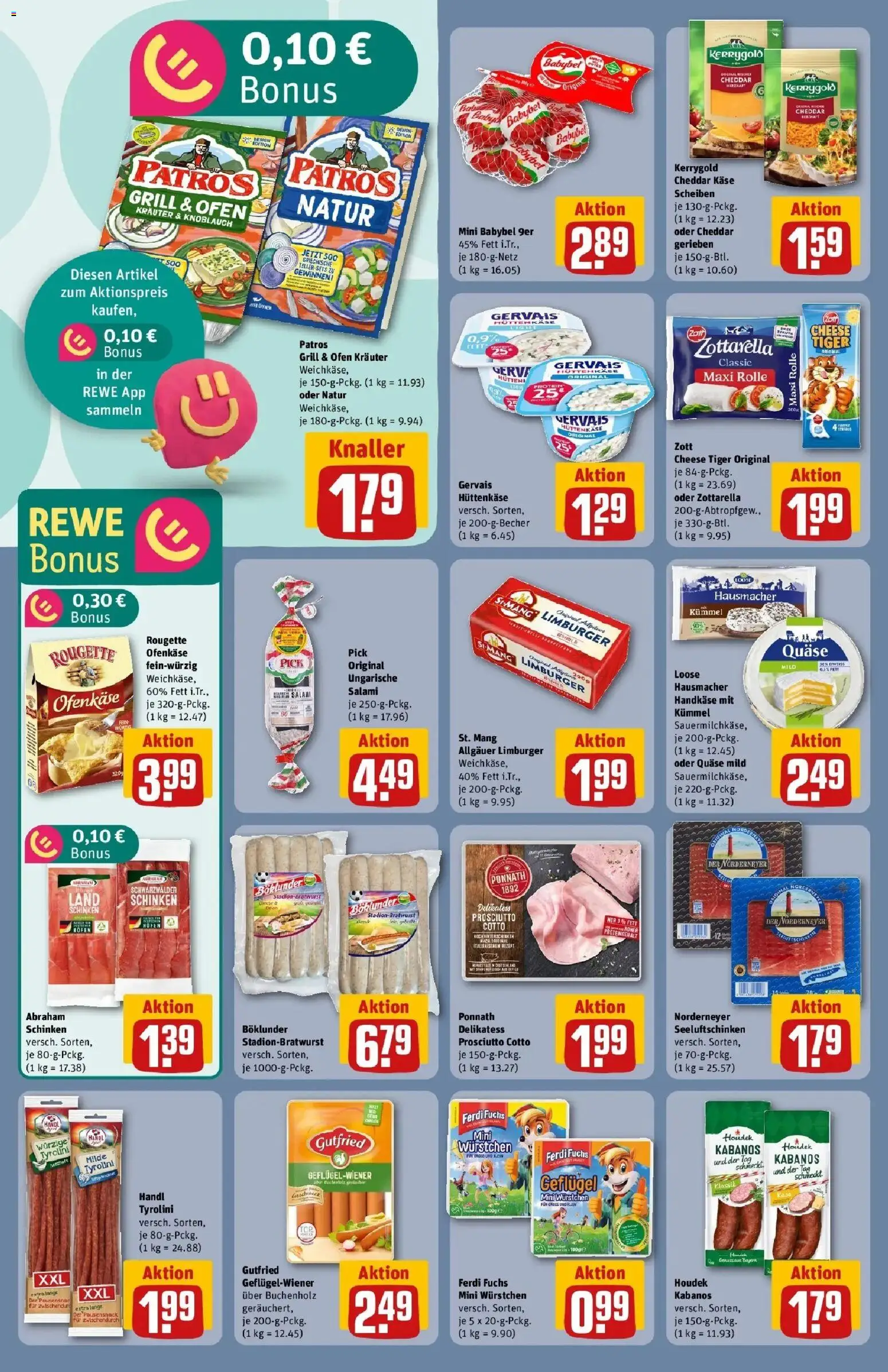 Rewe Prospekt Lutherstadt Eisleben – gültig ab 17.05.2026 | Seite: 16 | Produkte: Käse, Patros, Babybel, Salami