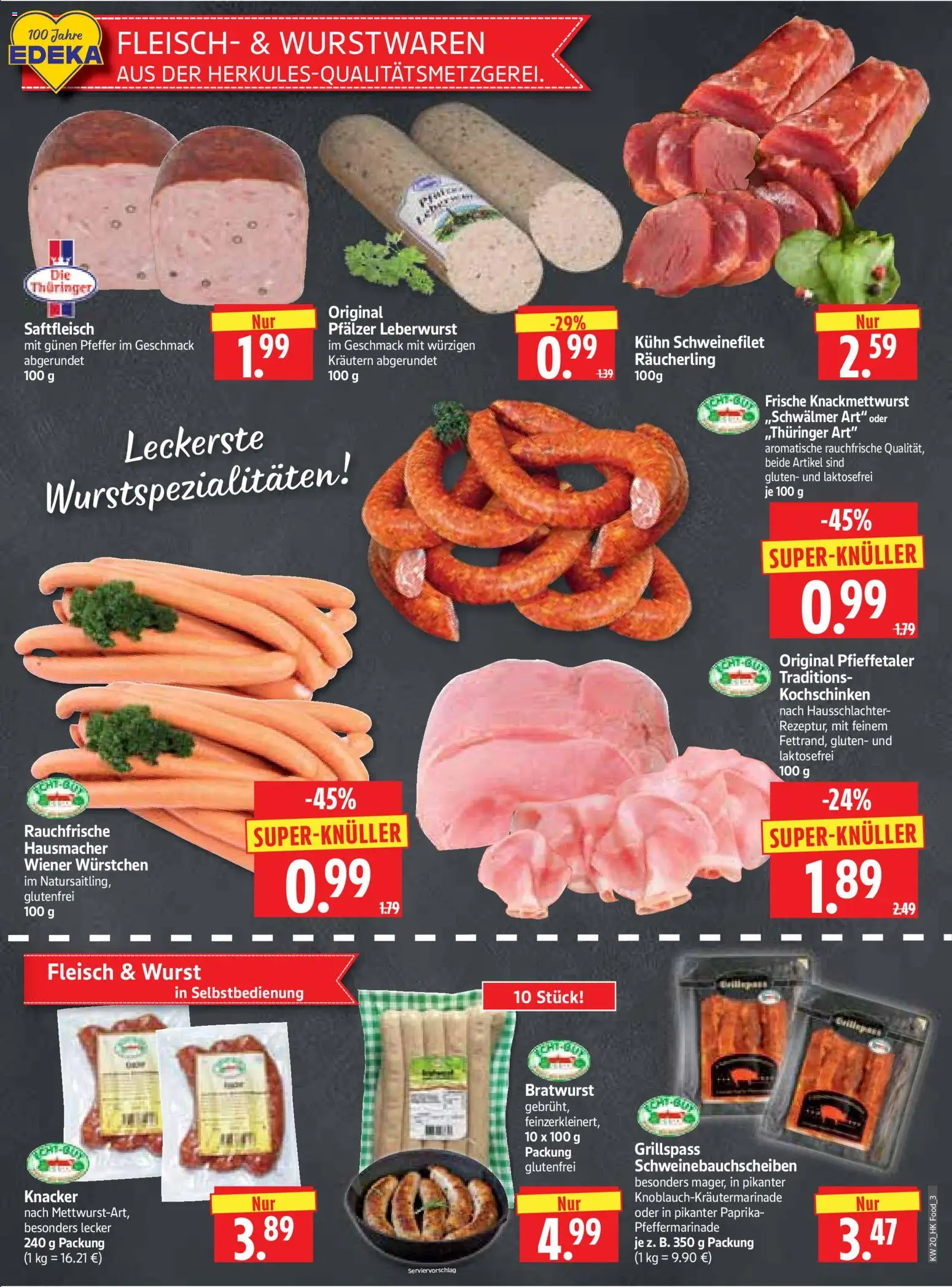 HERKULES Prospekt 	 – gültig ab 11.05.2026 | Seite: 3 | Produkte: Wiener wurstchen, Bratwurst, Pfeffer, Wurst