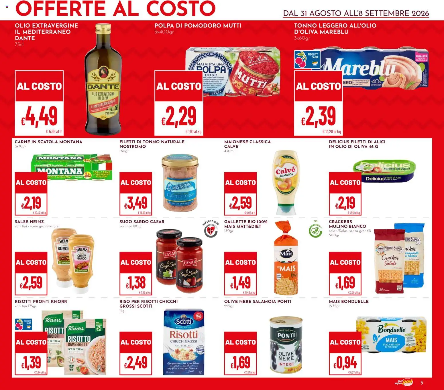 Volantino Pan del 31/08/2026 | Pagina: 5 | Prodotti: Riso, Pomodoro, Crackers, Olio di Oliva