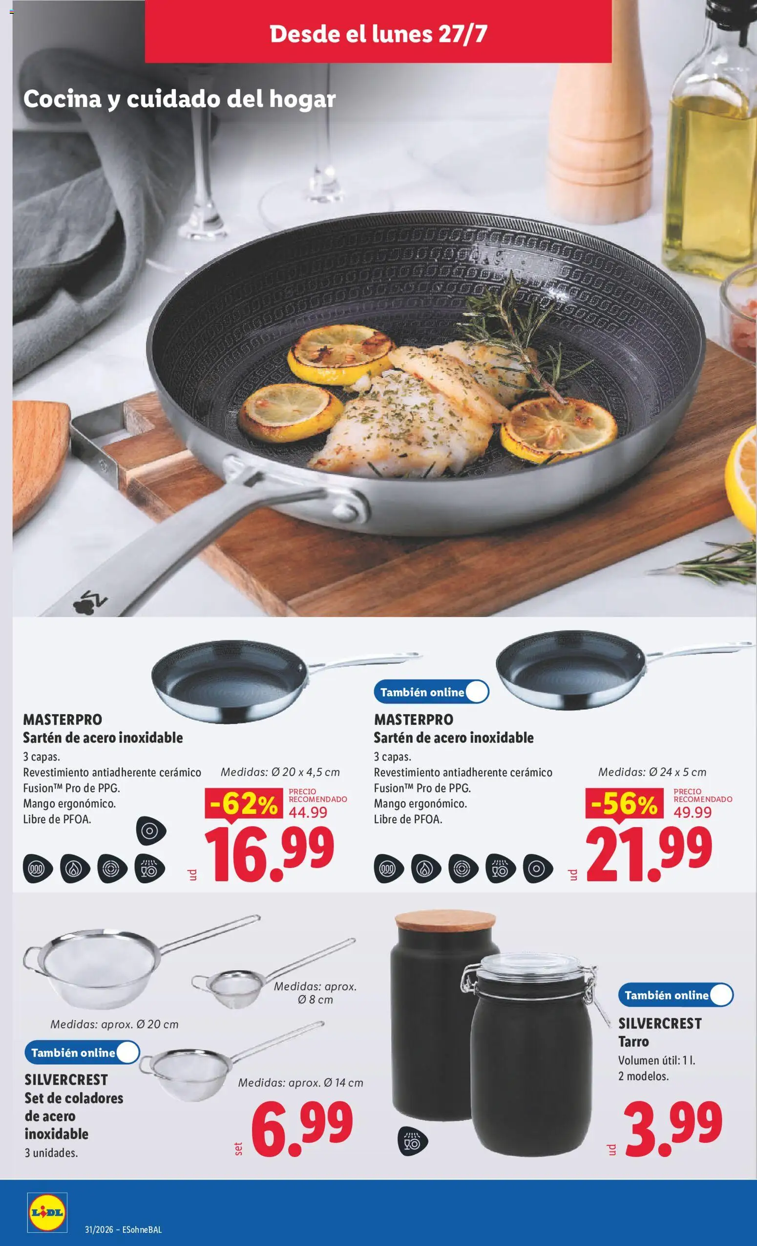 Lidl folleto de bazar │ válido desde el 27/07/2026 | Página: 16 | Productos: Pan, Cocina, Ρούτερ