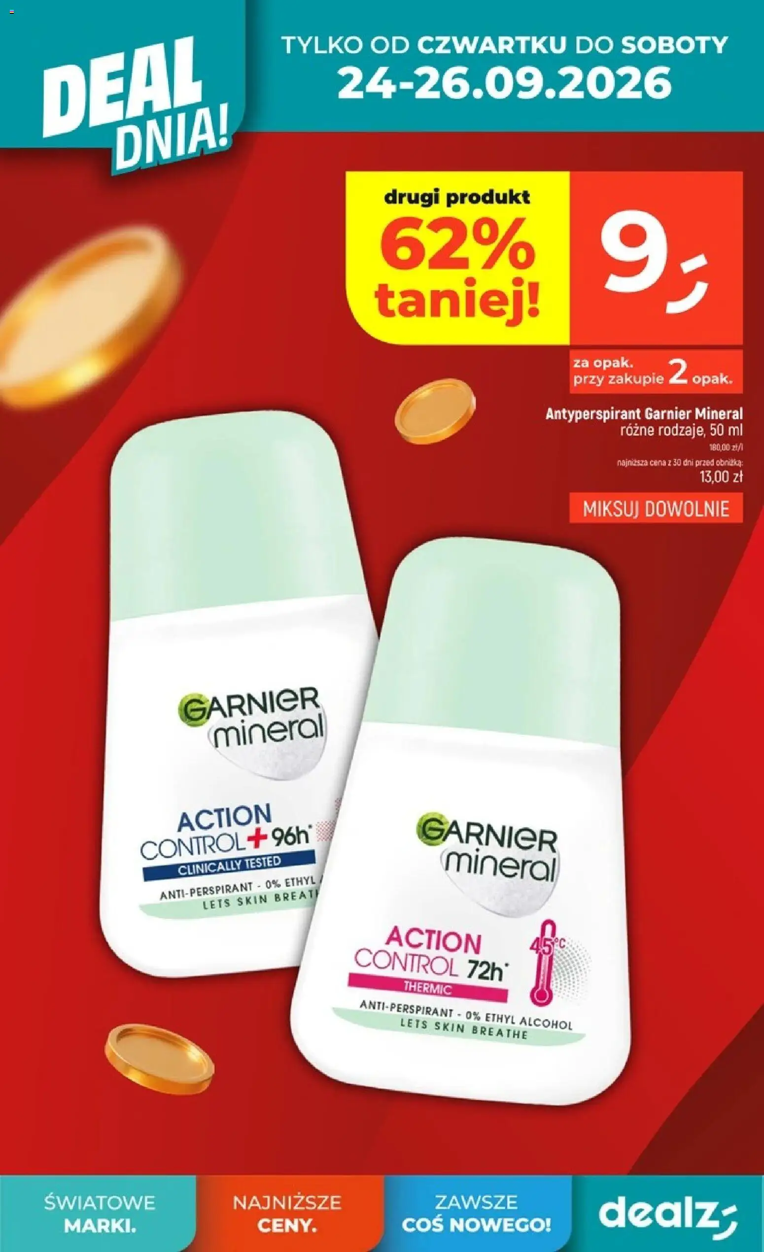 Dealz gazetka - Deal dnia od 24.09.2026 | Strona: 6 | Produkty: Garnier, Antyperspirant