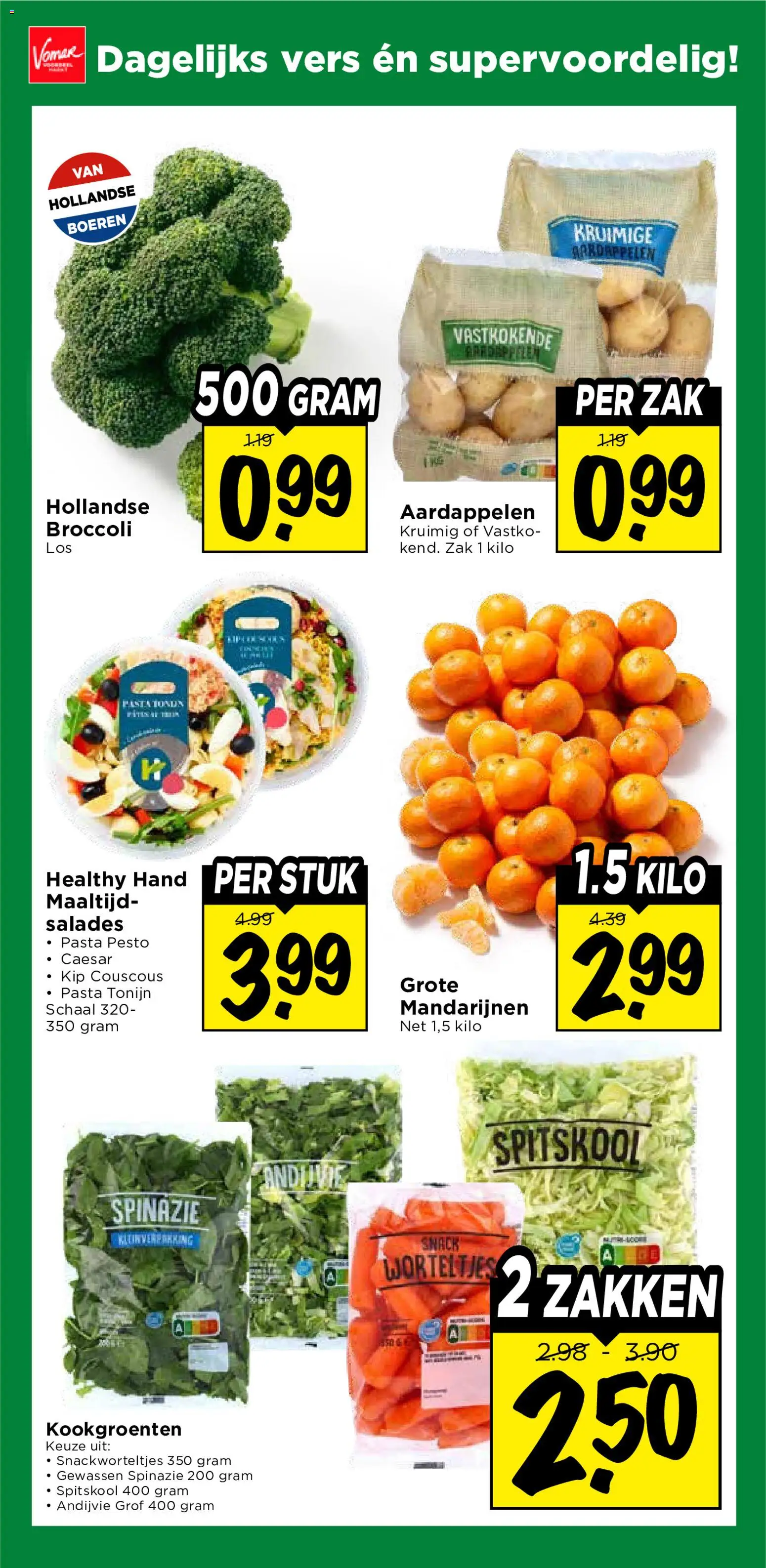 {H1} | Pagina: 23 | Producten: Broccoli, Mandarijnen, Spitskool, Salades