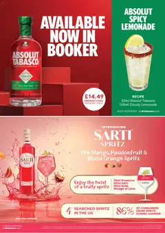 Preview of Booker Wholesale - spring catering news 2026 valid from 22.05.2026 | Page: 67 | Products: Prosecco, Vodka, Soda, Orange