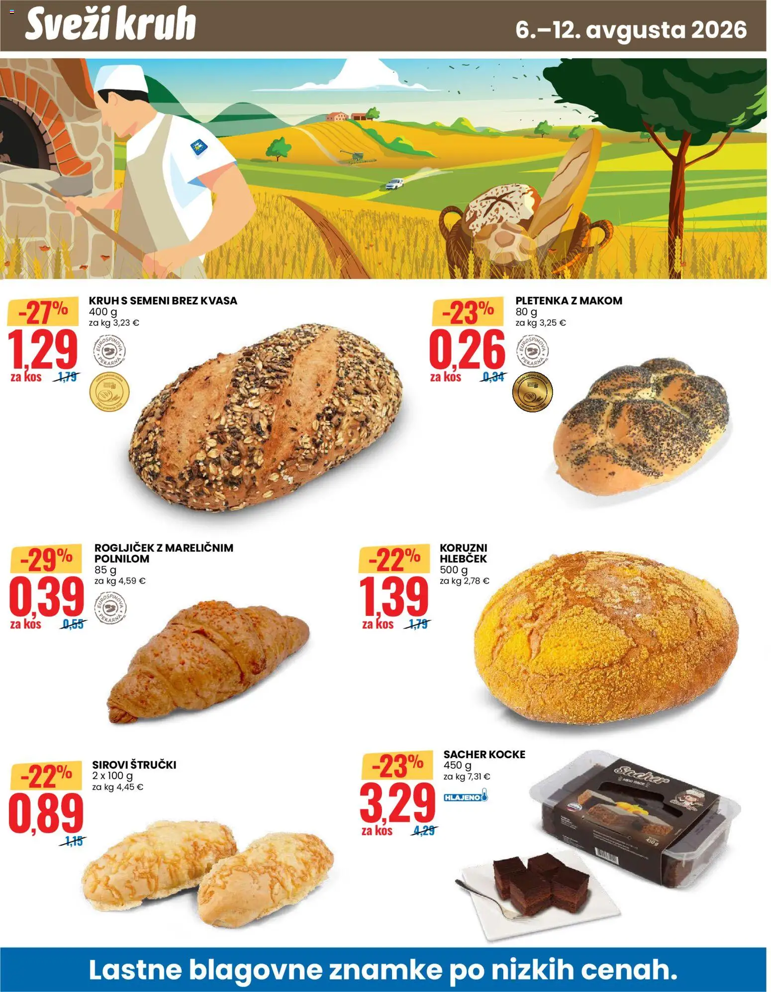 Novi Eurospin katalog ponudbe – veljaven od 06.08.2026 | Stran: 4 | Izdelki: Kos, Kruh