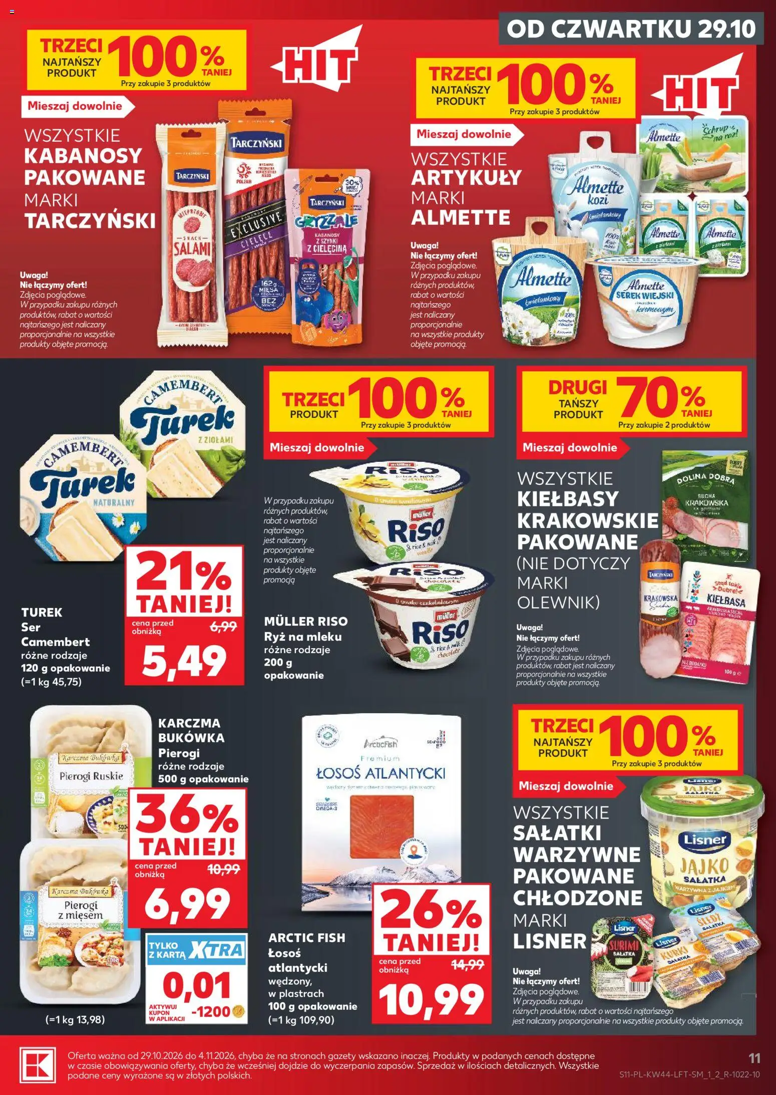 Kaufland gazetka od 29.10.2026 | Strona: 11 | Produkty: Kurki, Surimi, Kabanosy, Salami