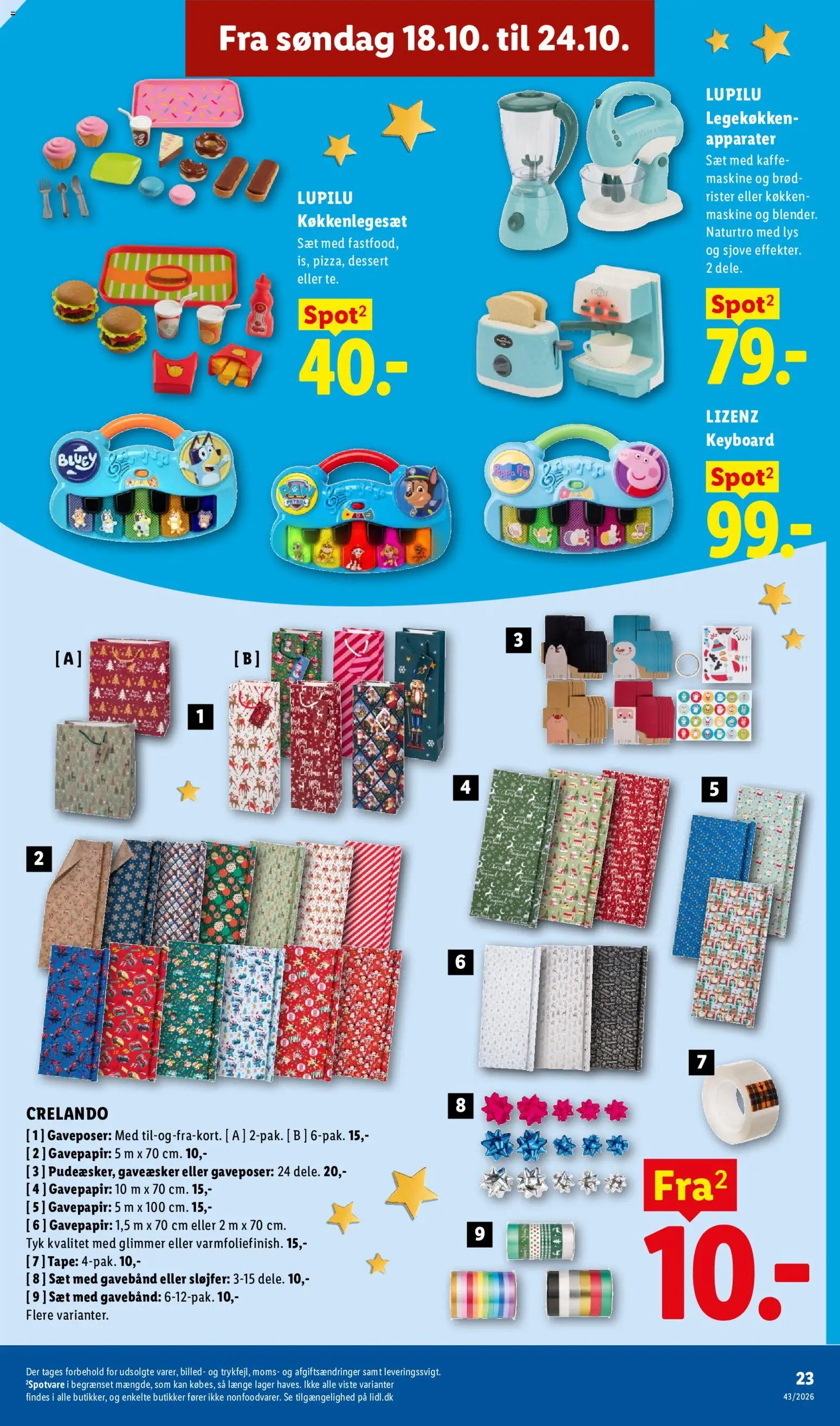 Lidl tilbudsavis – gyldig fra 18/10/2026 | Side: 7 | Produkter: Gavepapir, Brød, Kaffe, Kaffemaskine