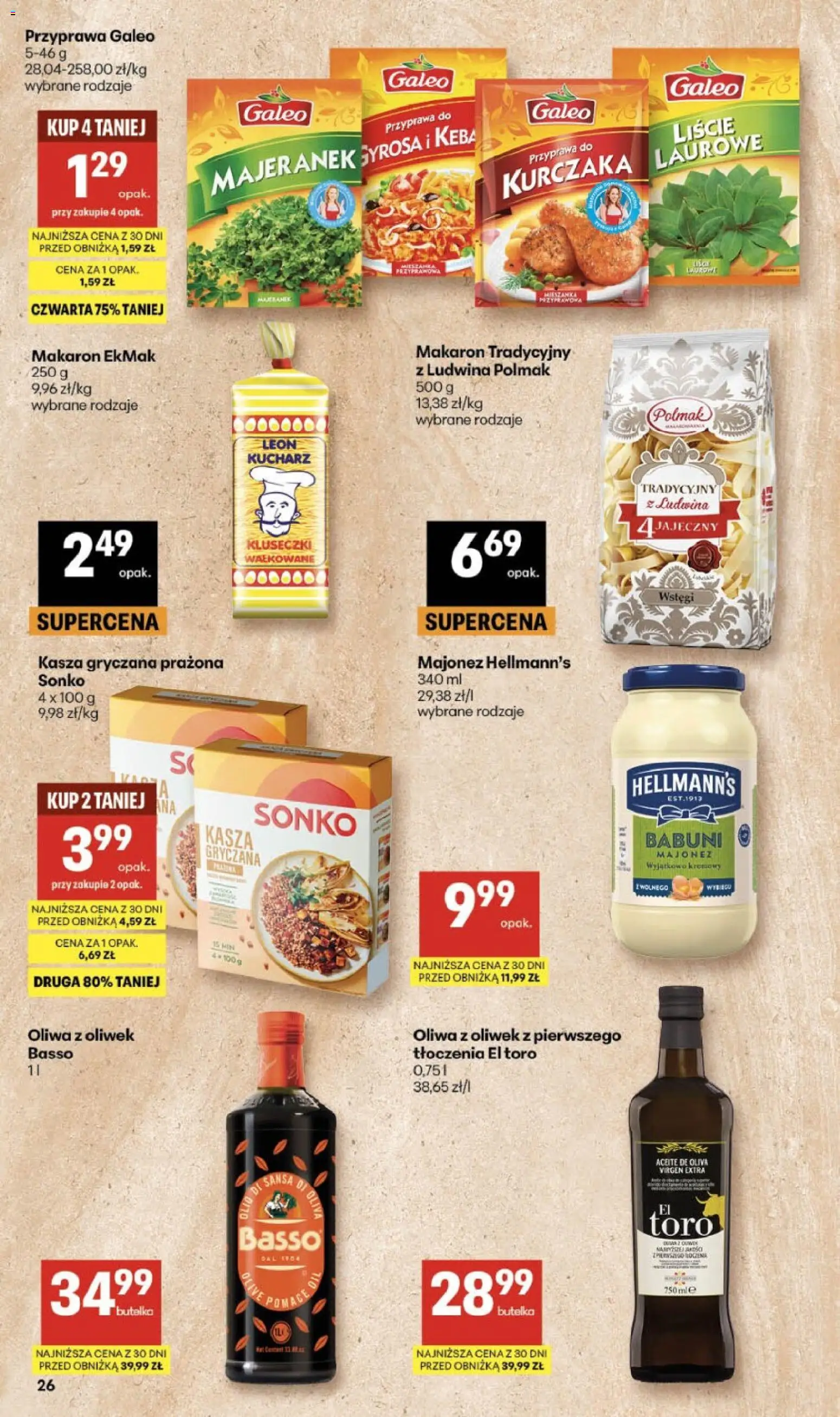 Delikatesy Centrum gazetka od 21.05.2026 | Strona: 26 | Produkty: Kasza, Oliwa z oliwek, Kasza gryczana, Majonez