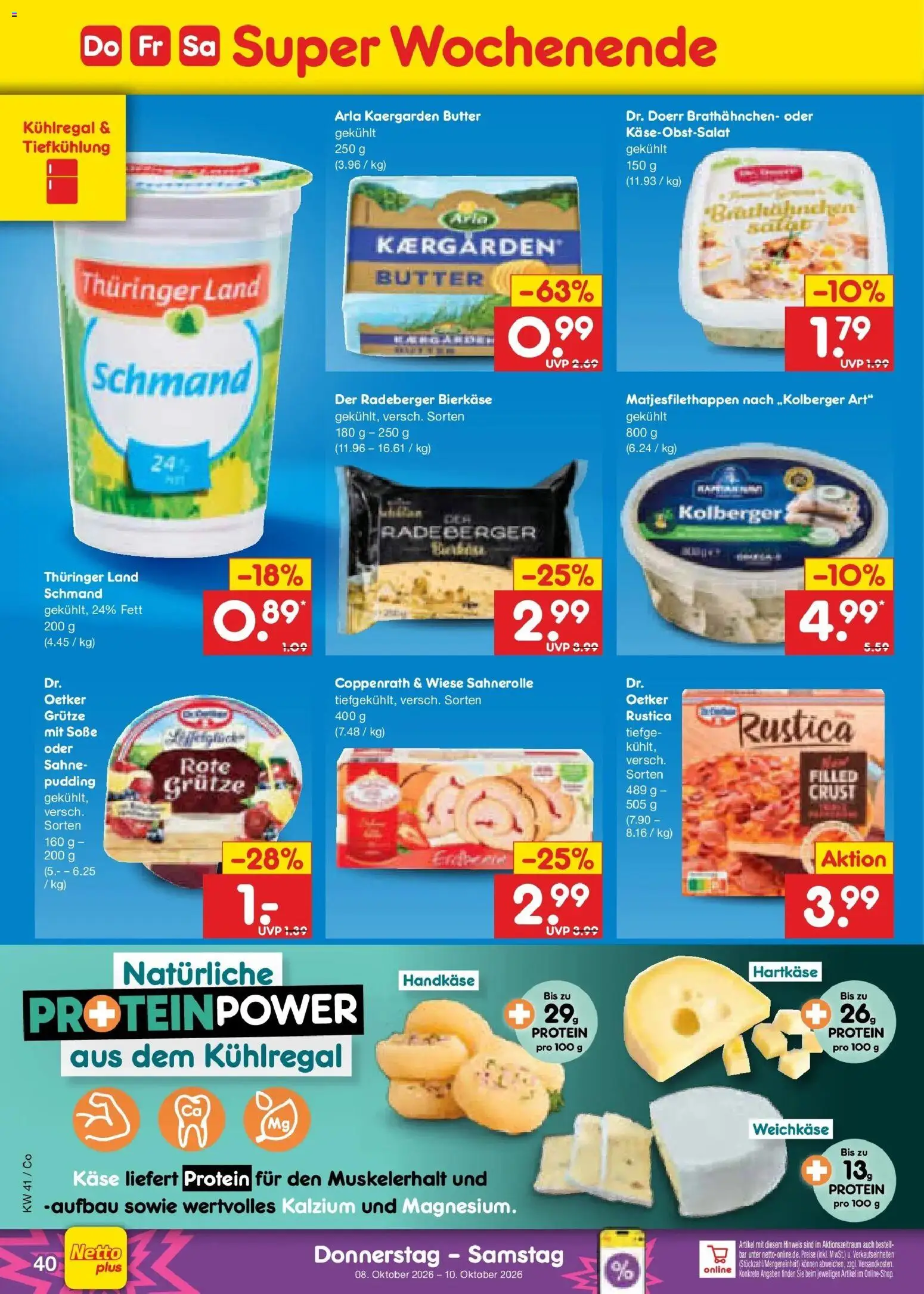 Netto Marken-Discount Prospekt Leipzig – gültig ab 05.10.2026 | Seite: 52 | Produkte: Butter, Käse, Pudding, Sahne