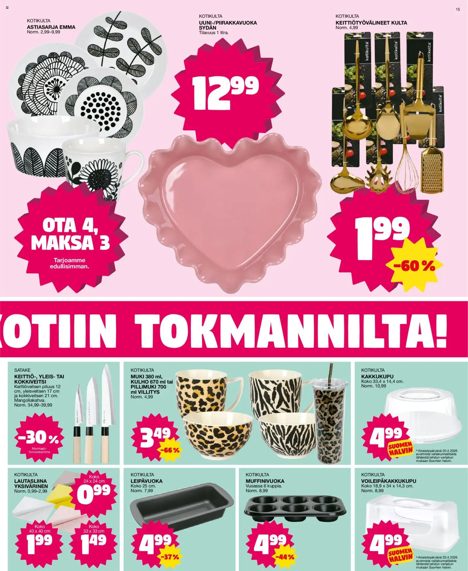 Tokmanni tarjoukset – voimassa 04.05.2026 alkaen | Sivu: 15