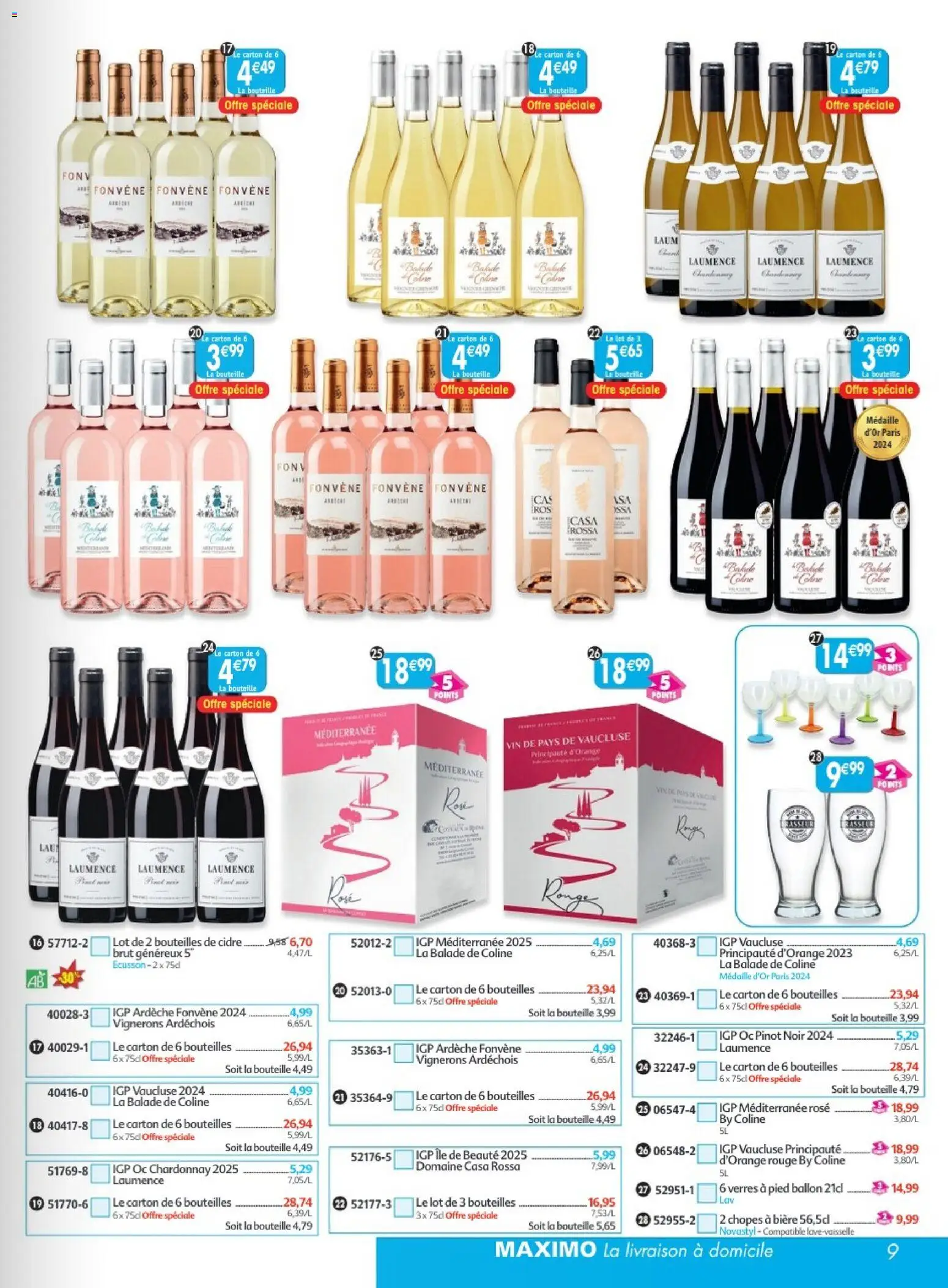 {H1} | Page: 9 | Produits: Cidre, Vin, Bière