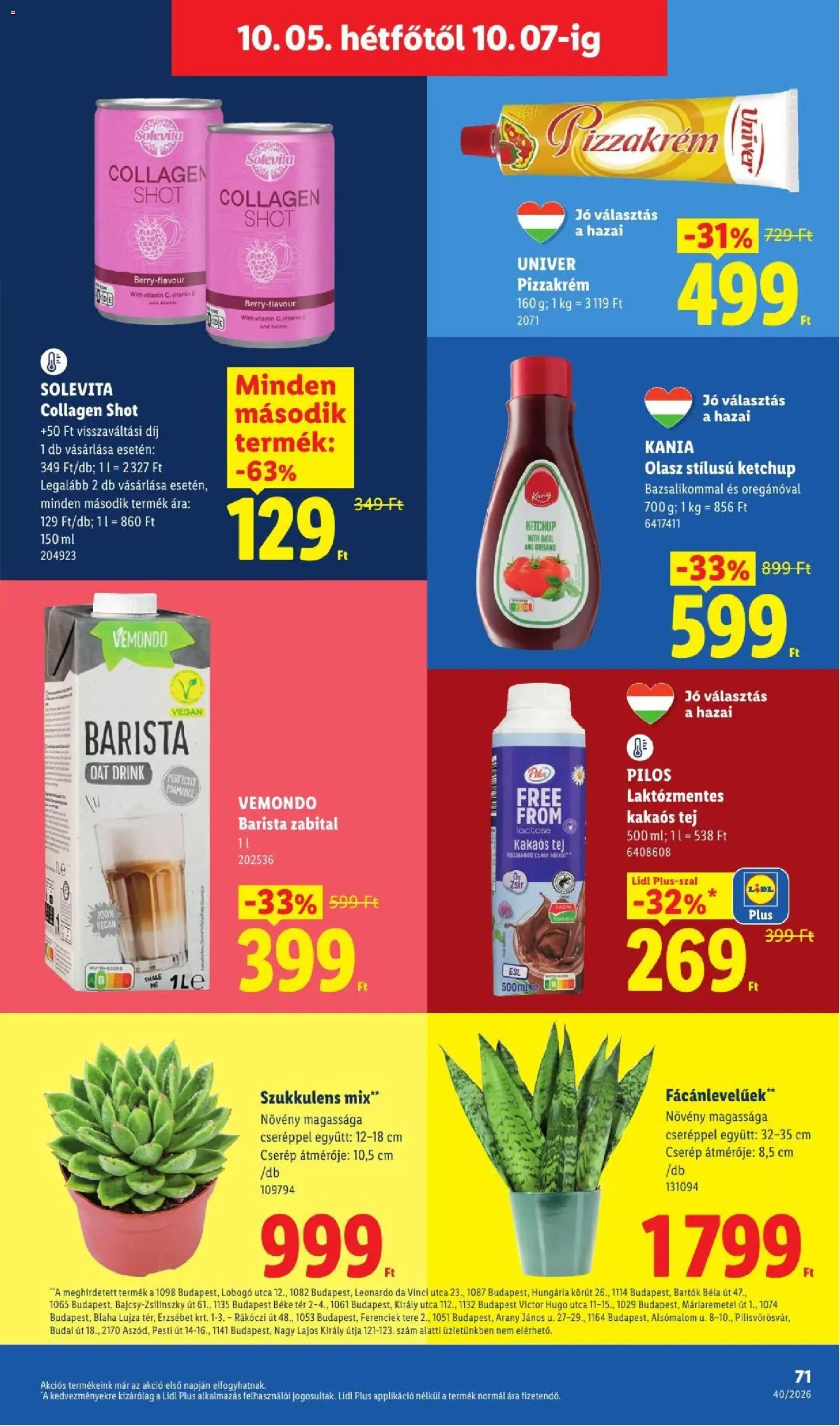 Lidl akciós ujság - amely érvényes a következő dátumtól: 2026.10.01. | Oldal: 71