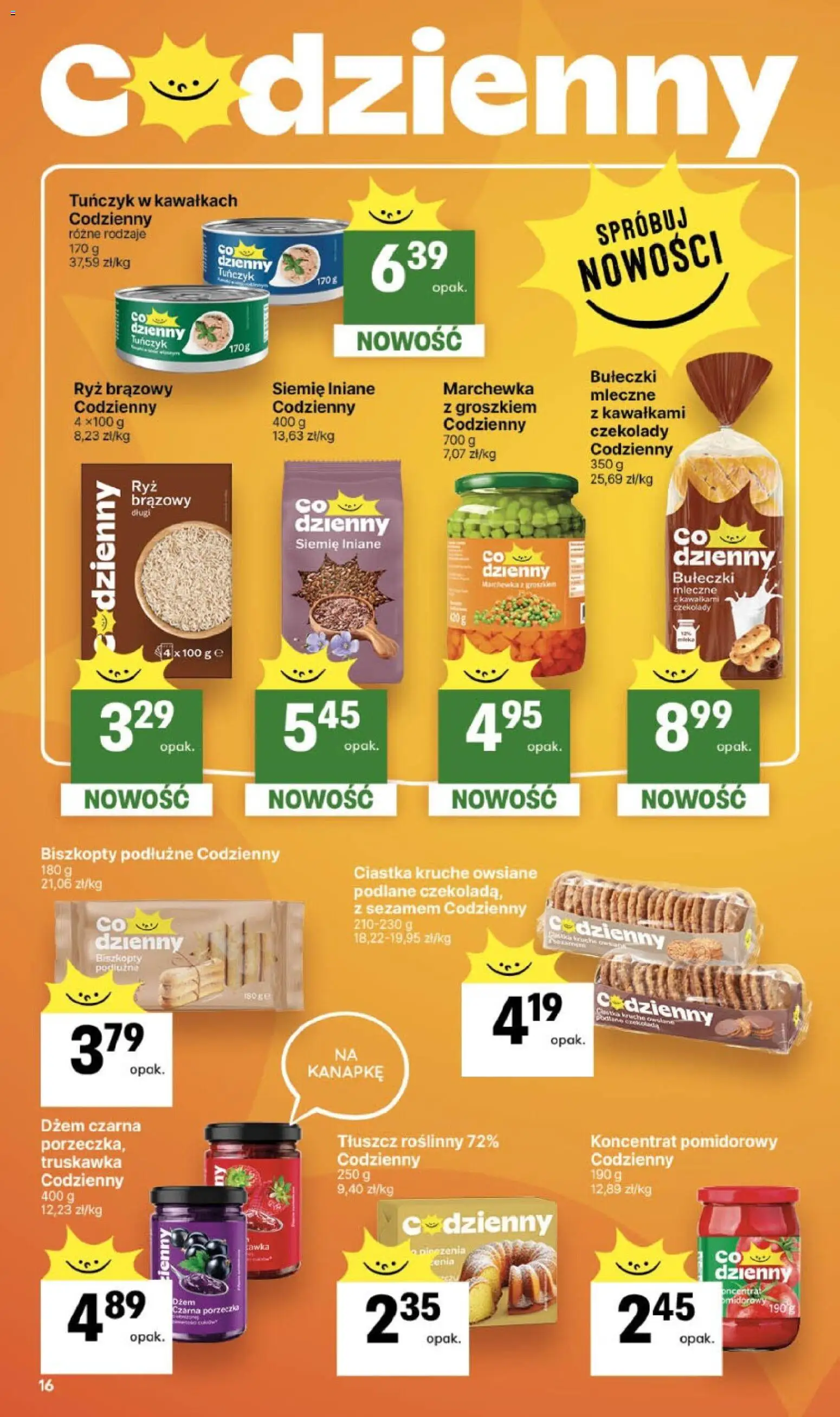 Delikatesy Centrum gazetka - Sklepy Własne od 03.09.2026 | Strona: 16 | Produkty: Porzeczka, Tuńczyk, Dżem, Marchewka