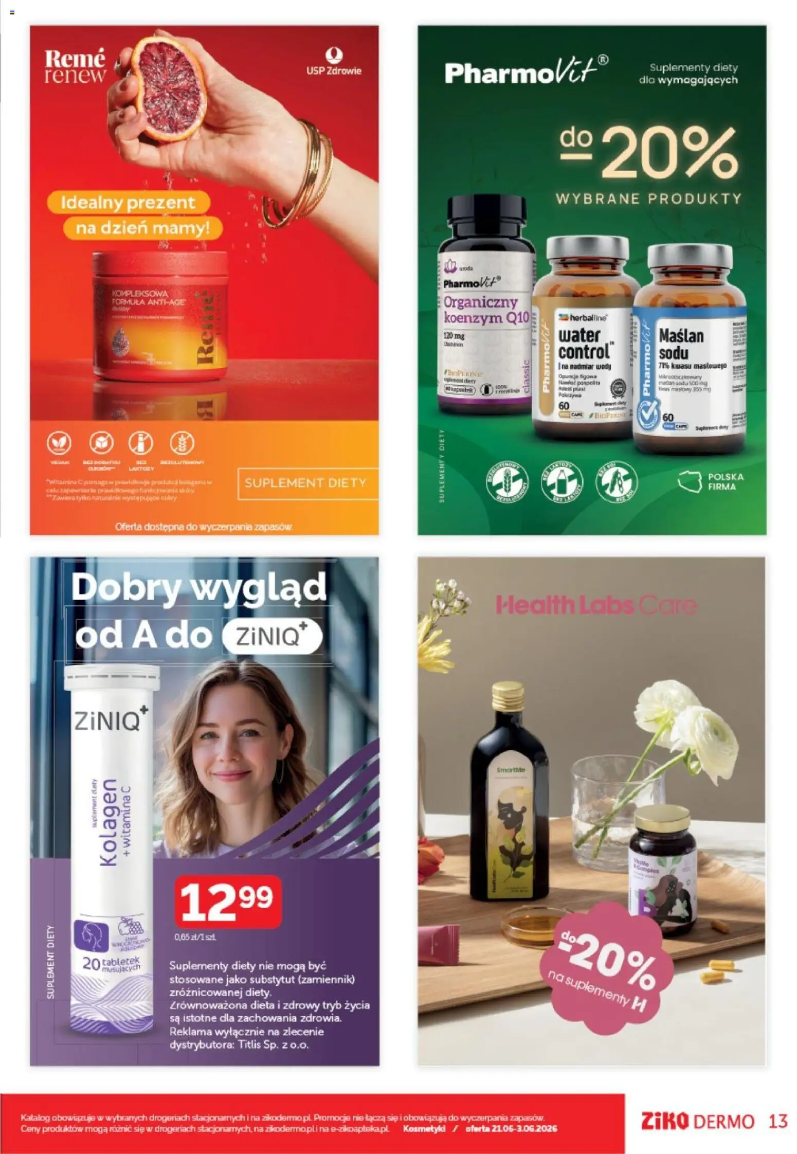 Ziko gazetka od 21.05.2026 | Strona: 13 | Produkty: Kosmetyki, Woda