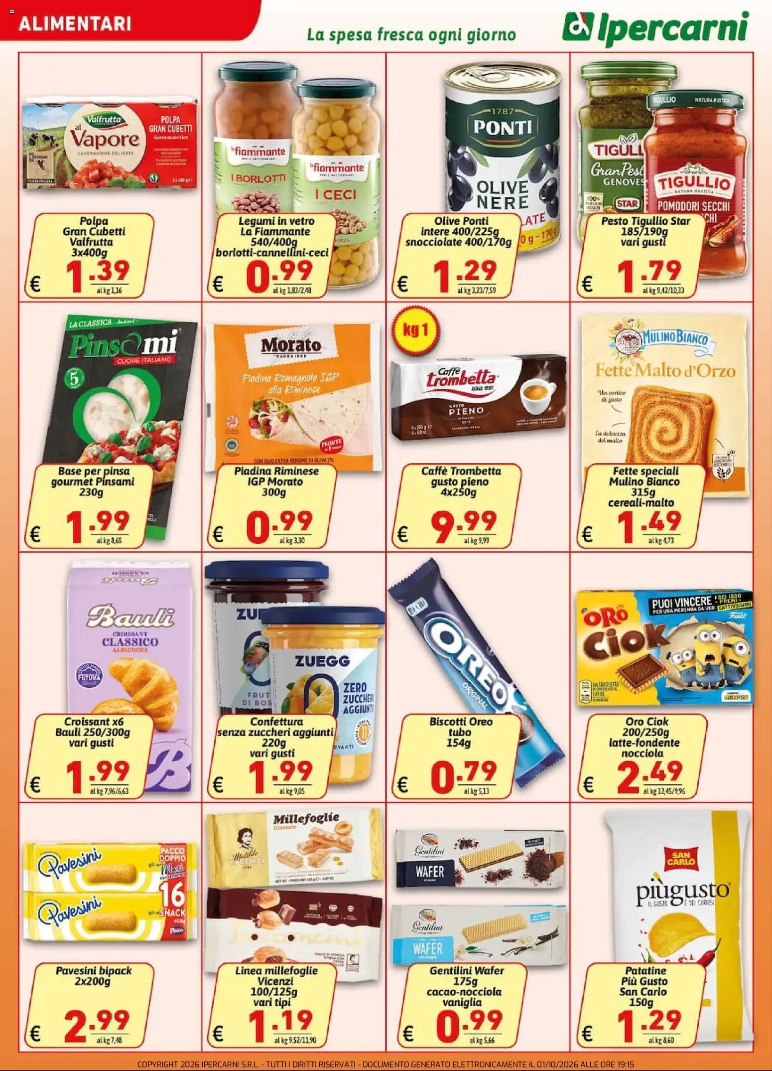Volantino Ipercarni del 02/10/2026 | Pagina: 12 | Prodotti: Legumi, Tubo, Pesto, Dolcezza