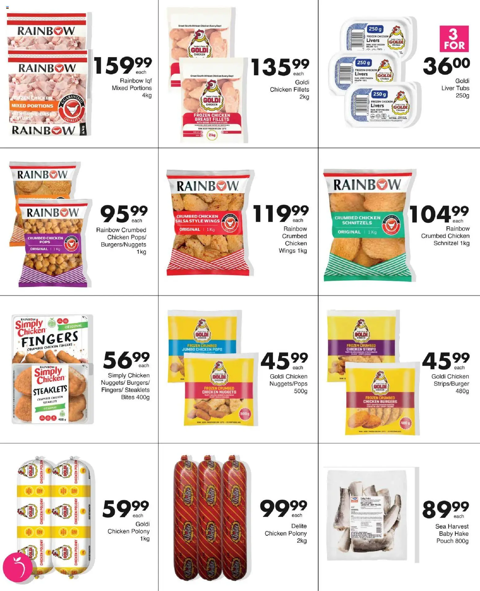 New Save catalogue – valid from 27/08/2026 | Page: 15 | Products: Chicken strips, Frozen chicken, Polony, Burgers